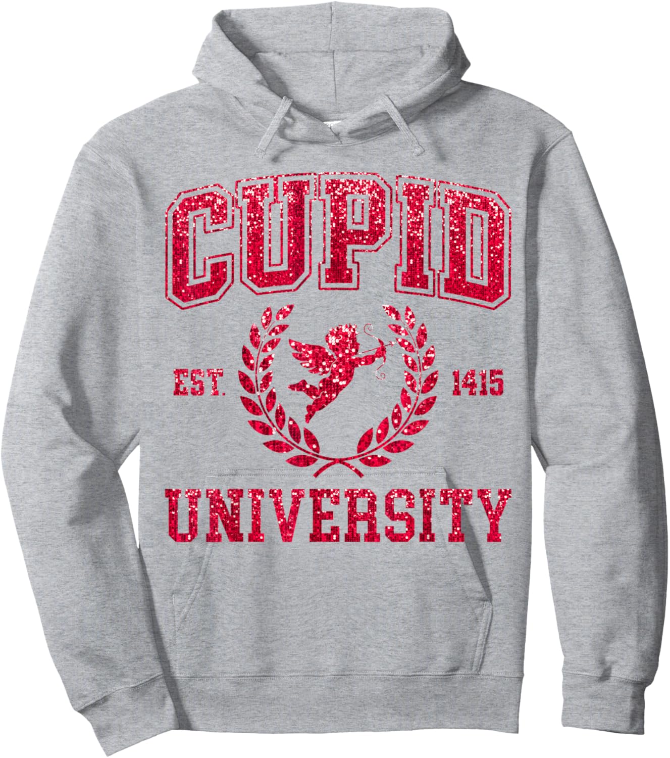 Cupid University Funny Valentine's Day Cute Women Girls Hoodie - Hoodie | Ash
