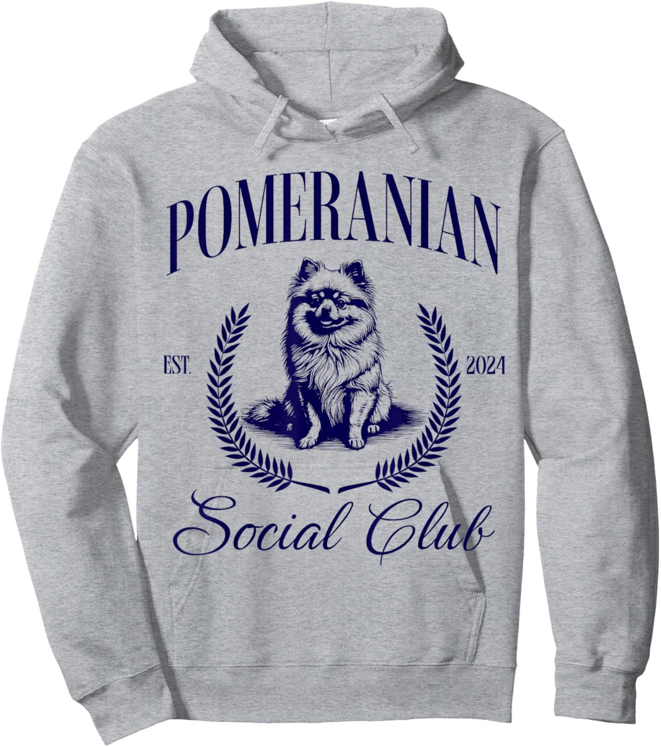 Pomeranian Social Club Women Dog Mom Hoodie - Hoodie | Ash