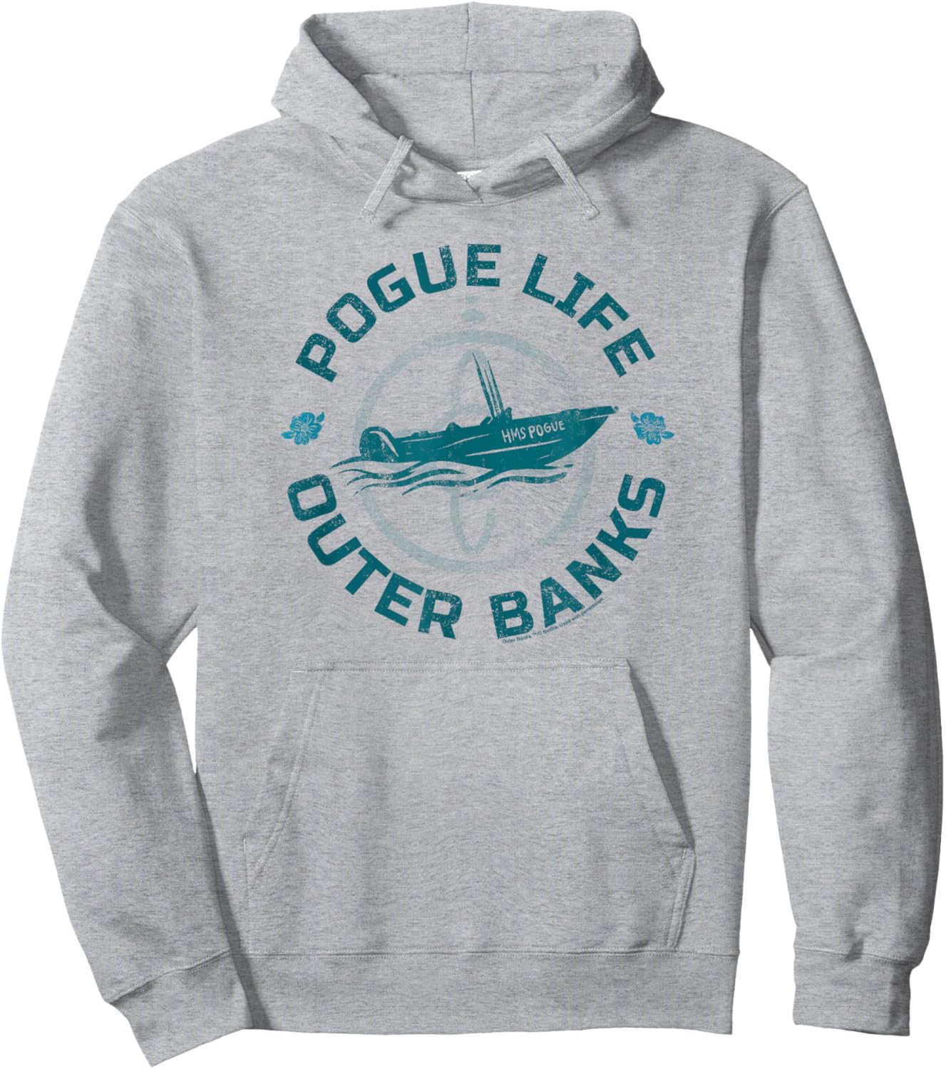 Outer Banks Pogue Life Circle Boat Hoodie - Hoodie | Ash