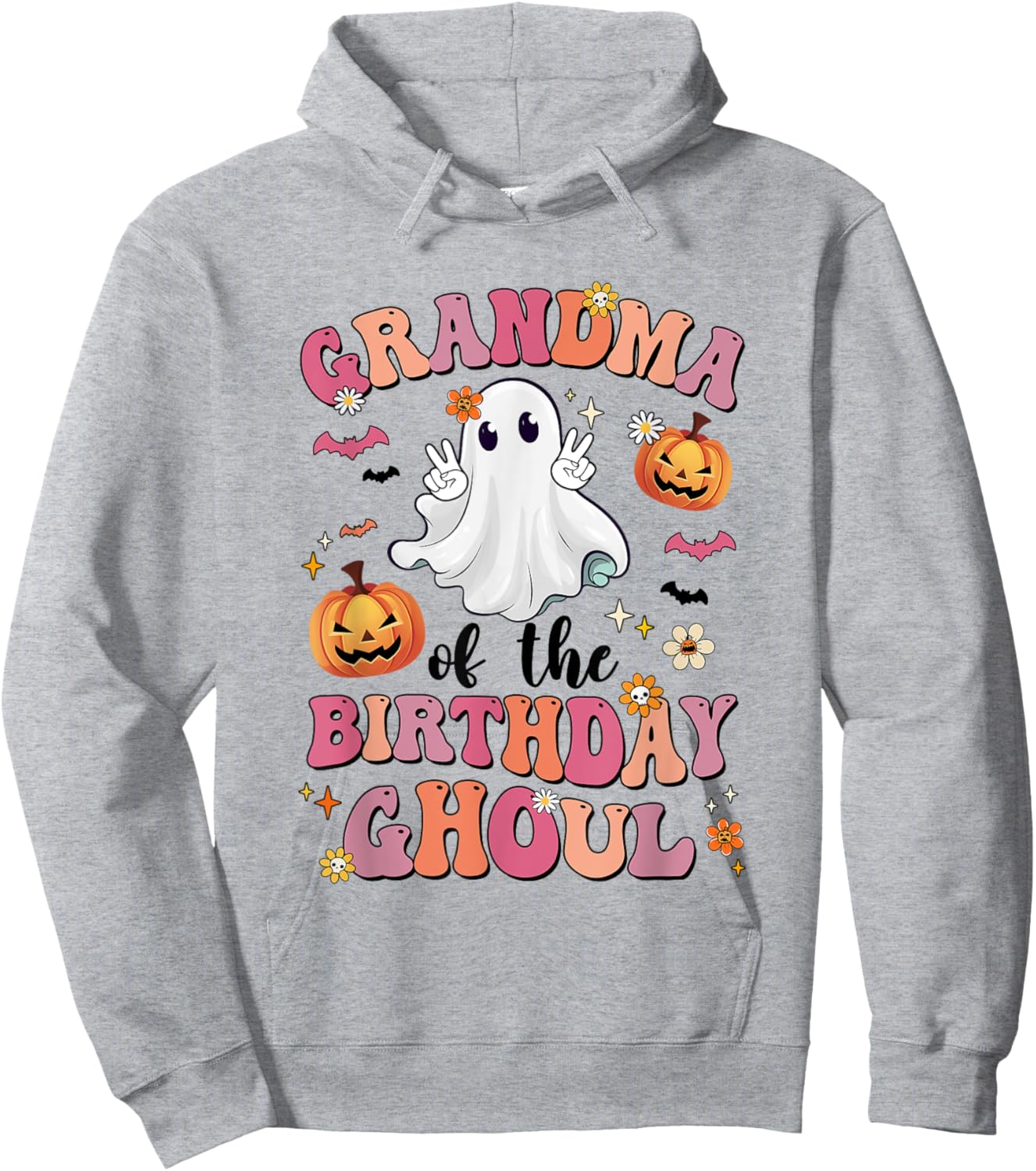 Grandma Of The Birthday Ghoul Halloween Bday Boys Girls Hoodie - Hoodie | Ash