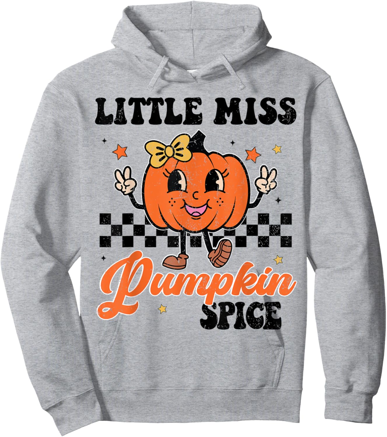 Funny Little Pumpkin Spice Baby Toddler Miss Girl Halloween Hoodie - Hoodie | Ash