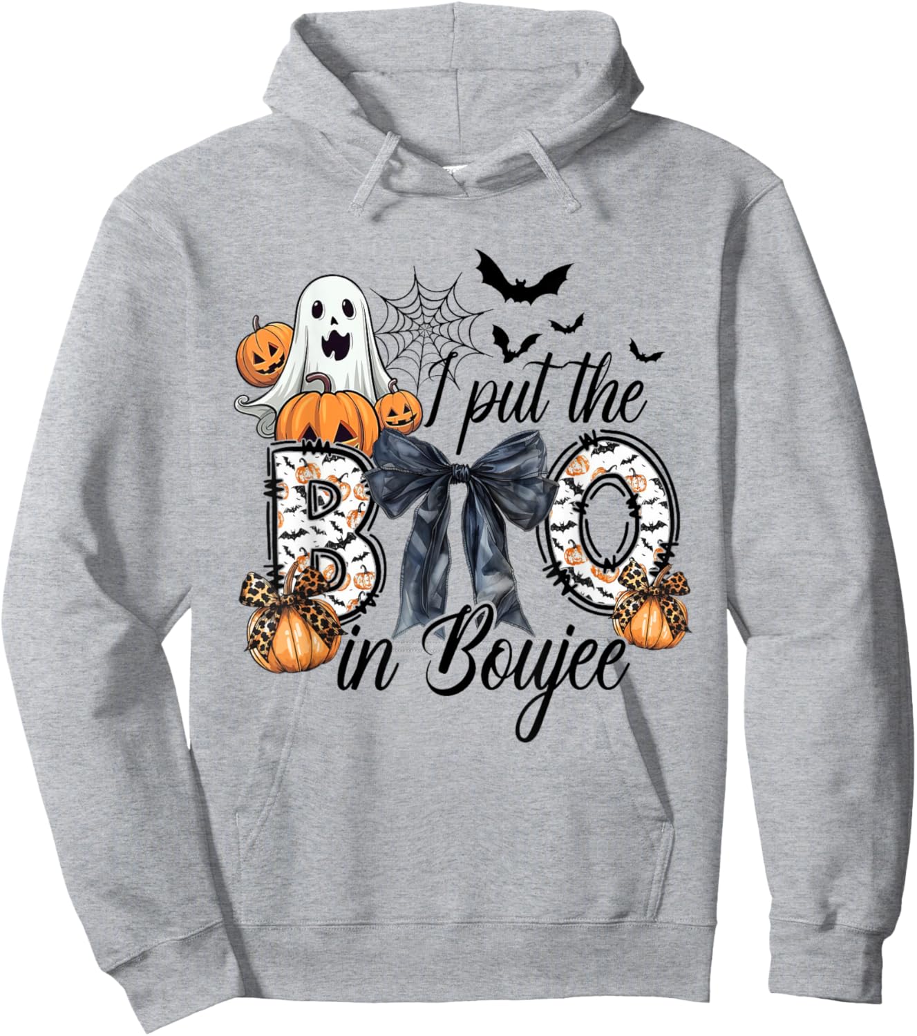 Cute Retro Ghost Boo Halloween Shirt, Gift Men Hoodie - Hoodie | Ash