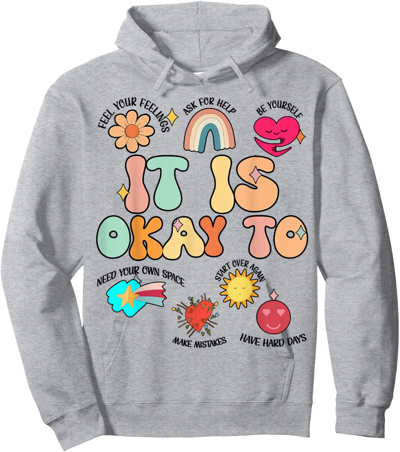 Yellow Women Counselor It's Okay To Mental Health Awareness Hoodie - Hoodie | Ash