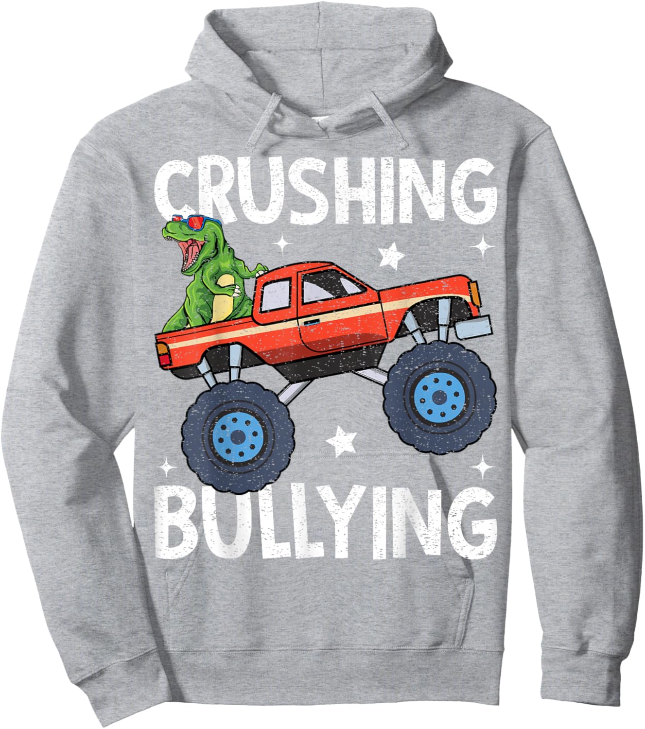Crushing Bullying Monster Truck Kids Unity Day Orange Hoodie - Hoodie | Ash