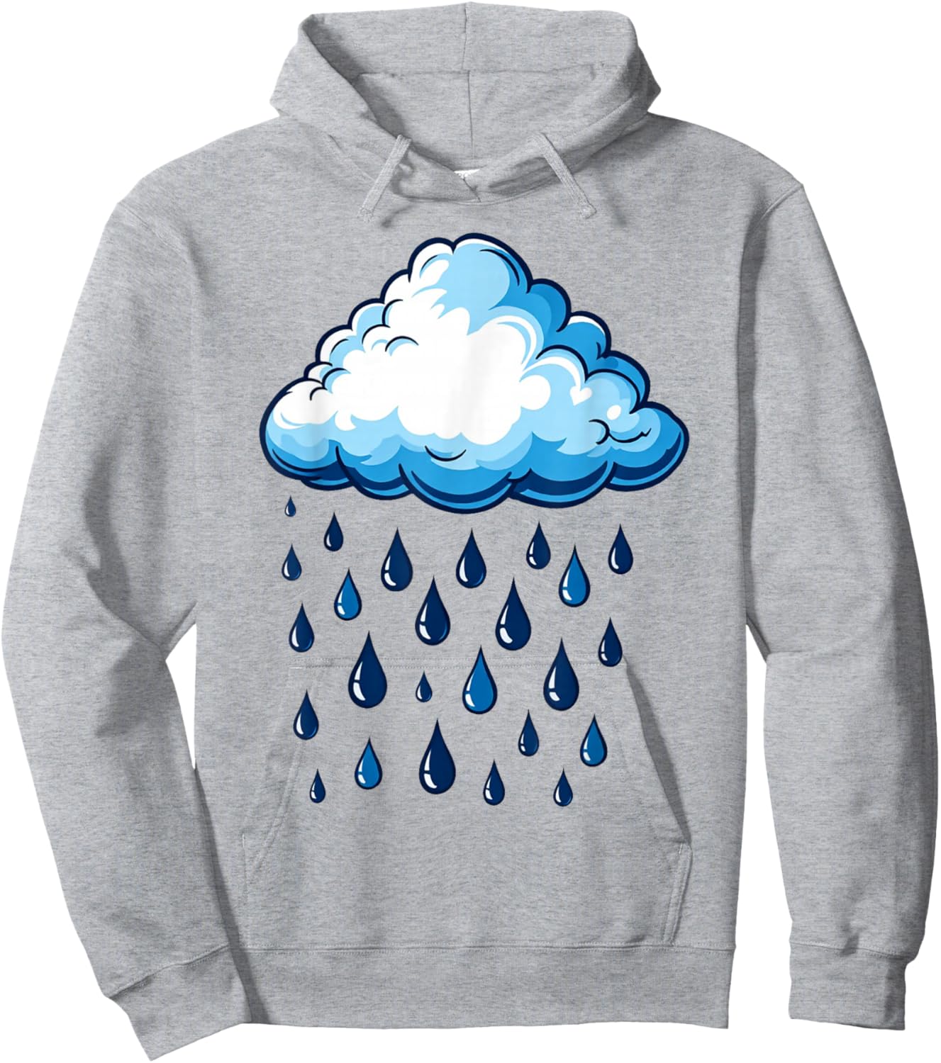 White Clouds Rain Drop Costume Christmas Halloween Hoodie - Hoodie | Ash
