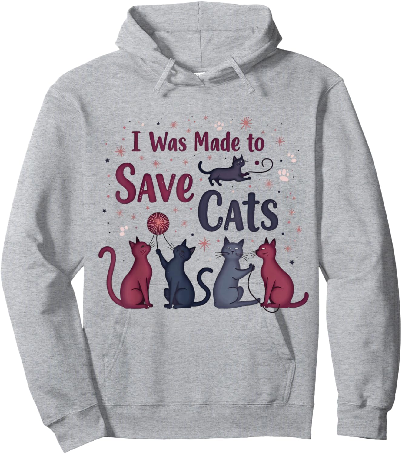 I Was Made to Save Cats Cat Lover Rescue Advocate Women Hoodie - Hoodie | Ash