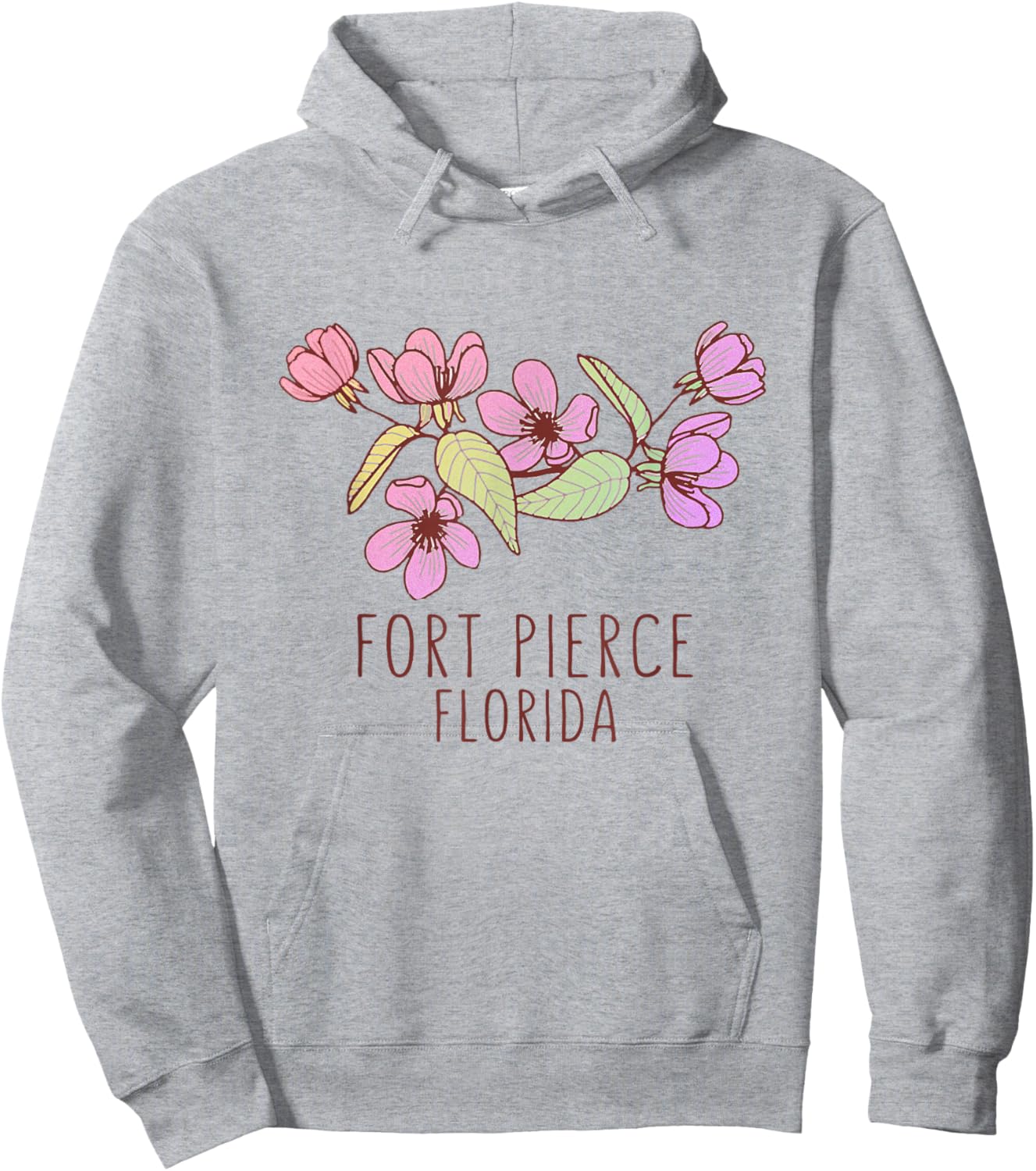 Fort Pierce Florida Wildflowers | Fort Pierce FL Hoodie - Hoodie | Ash
