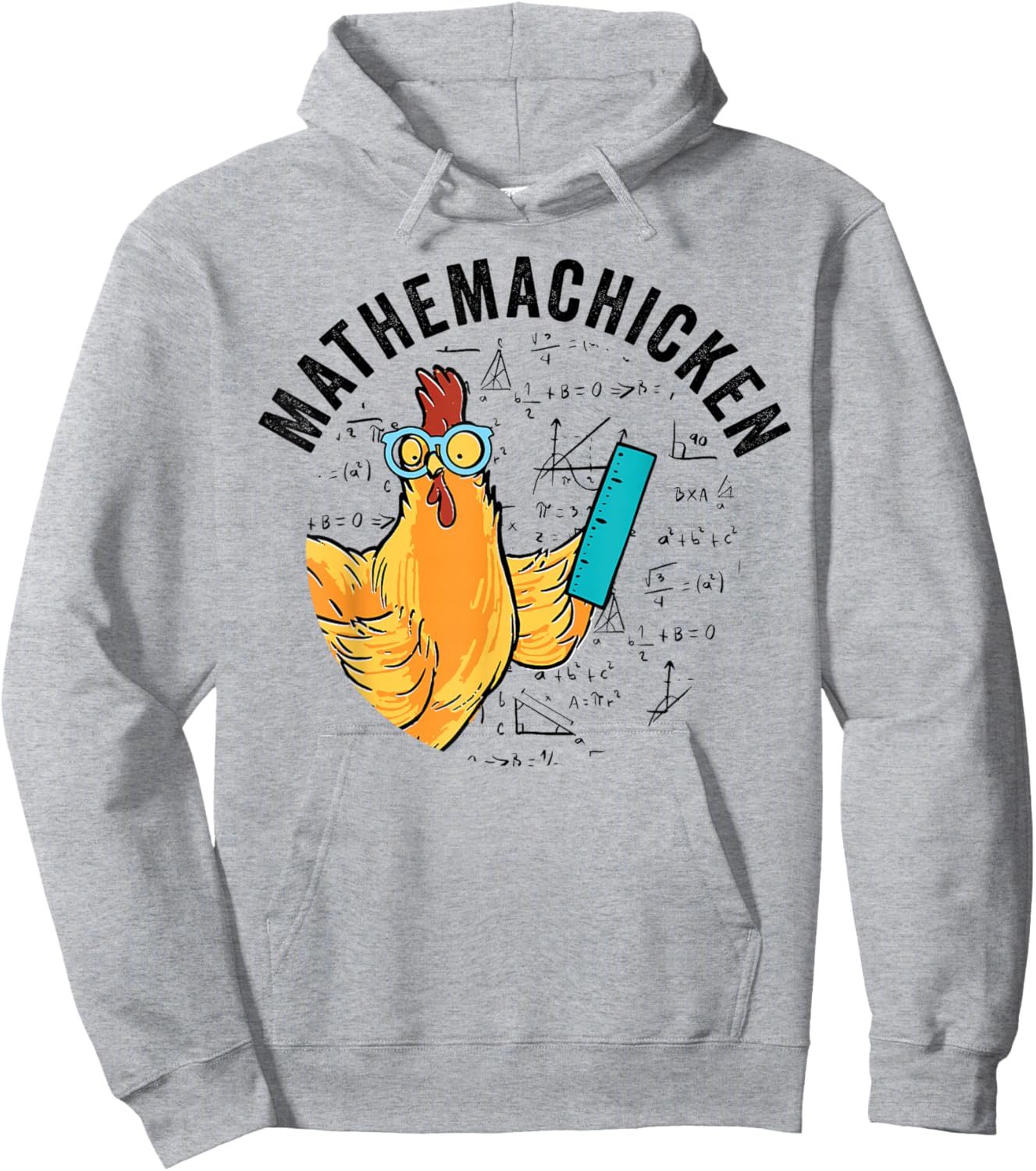 Mathemachicken Mathematics Chicken Lover Math Teacher Gift Hoodie - Hoodie | Ash