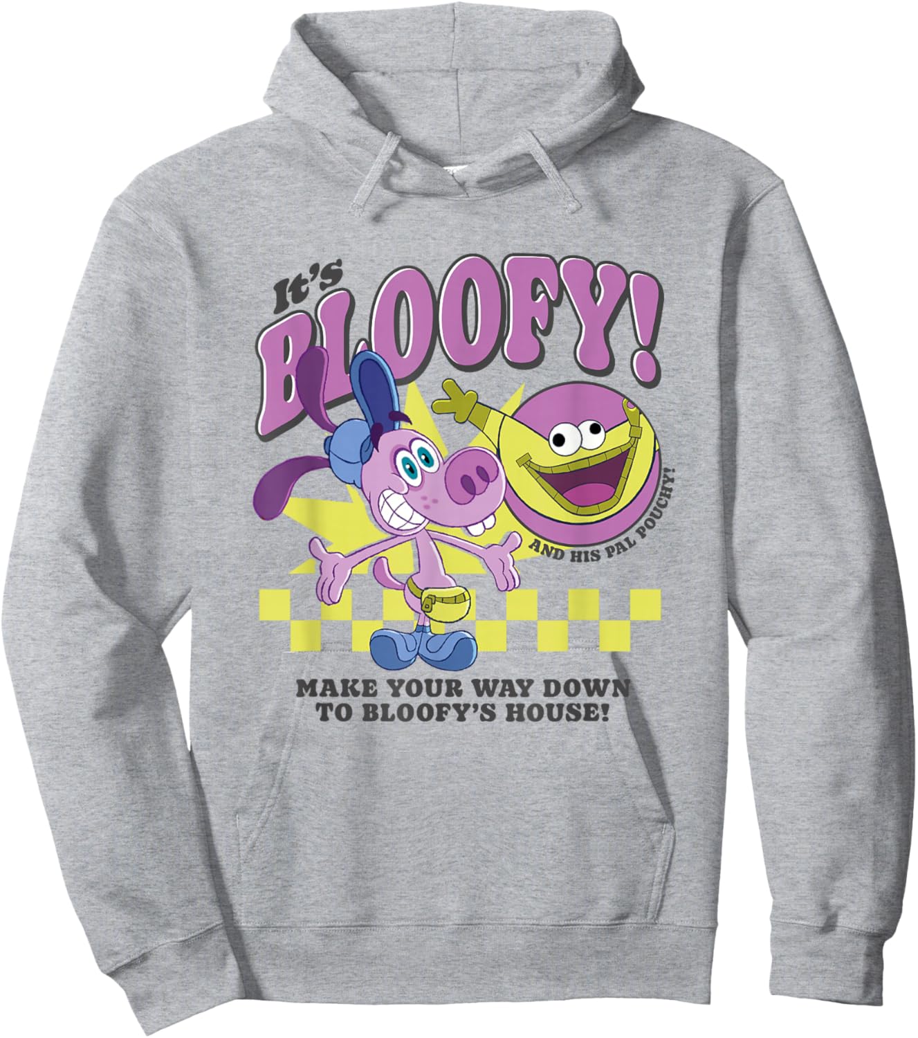 Disney Pixar Inside Out 2 It's Bloofy And Pouchy Big Poster Hoodie - Hoodie | Ash