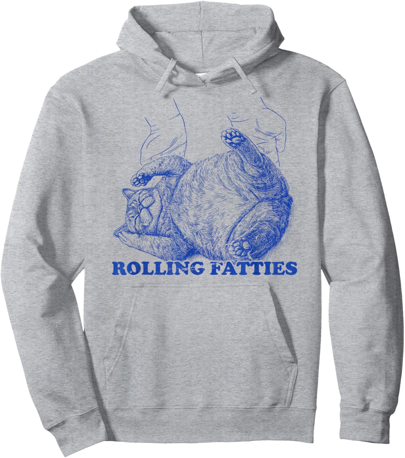 Rolling Fatties cat funny cute cat lover Kitten Owner retro Hoodie - Hoodie | Ash