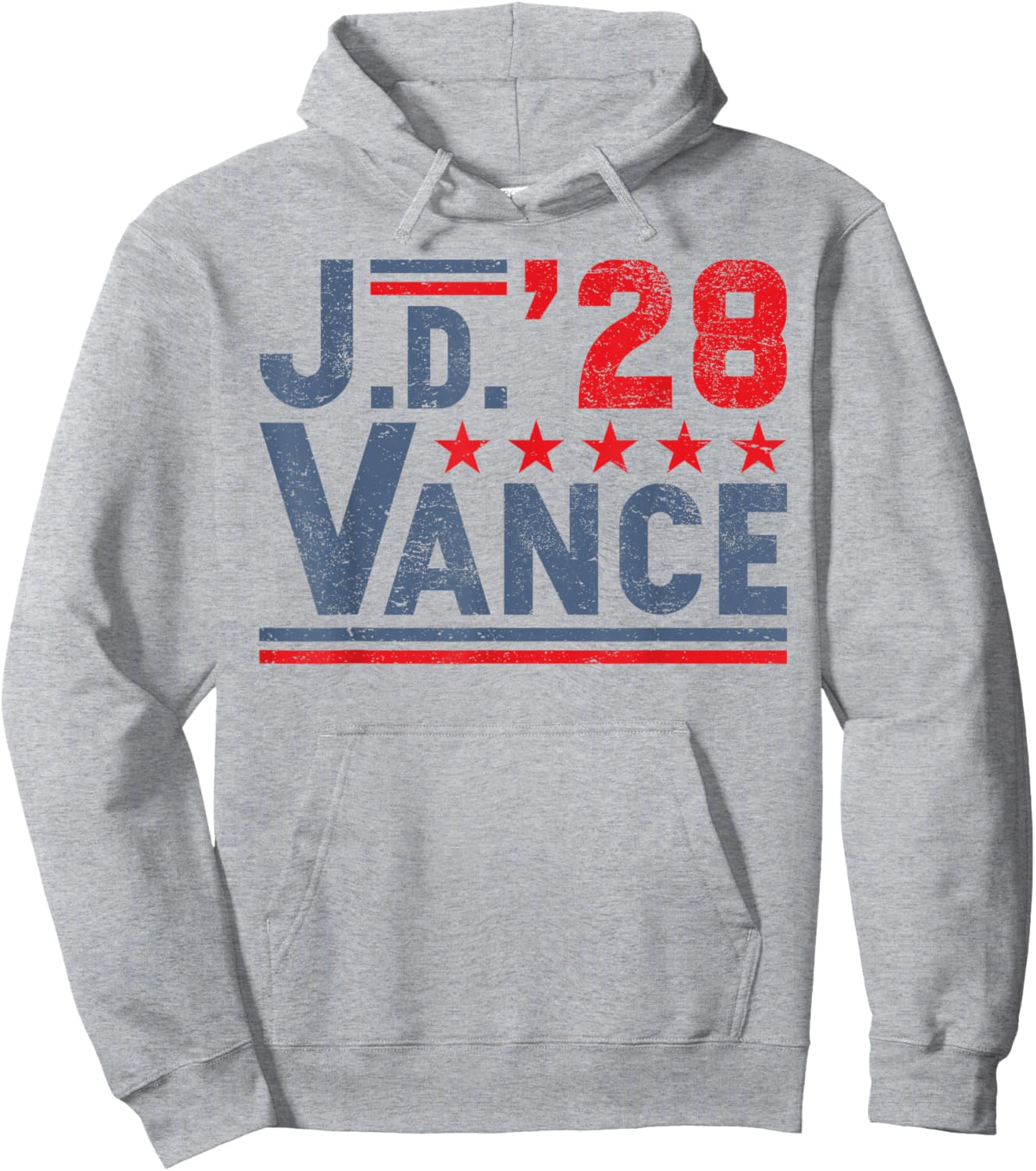 JD Vance 2028 President Election Campaign 28 American Flag Hoodie - Hoodie | Ash