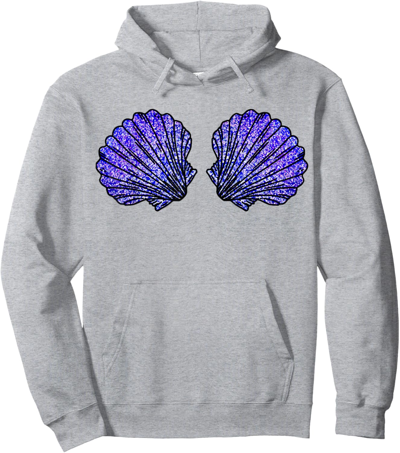 Funny Mermaid Seashell BRA Costume Girls Halloween Hoodie - Hoodie | Ash