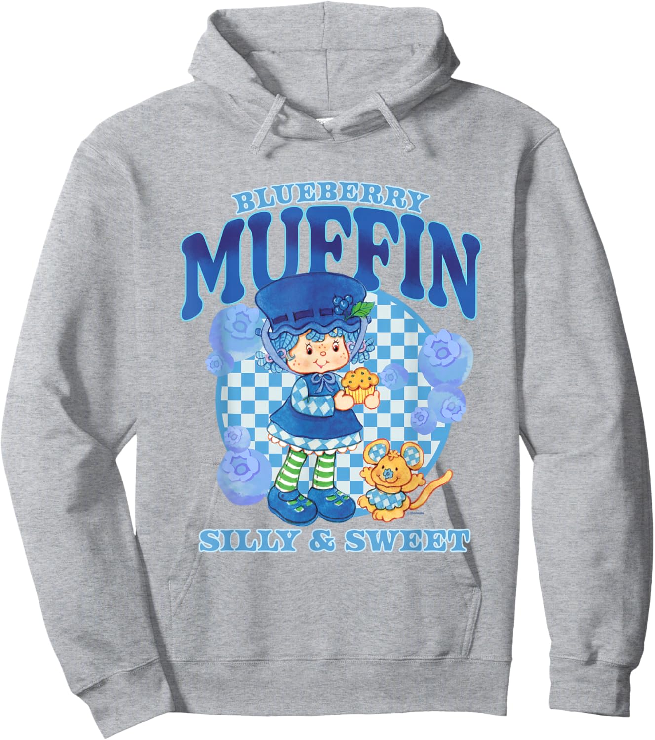 Strawberry Shortcake Blueberry Muffin Silly Sweet Retro Logo Hoodie - Hoodie | Ash
