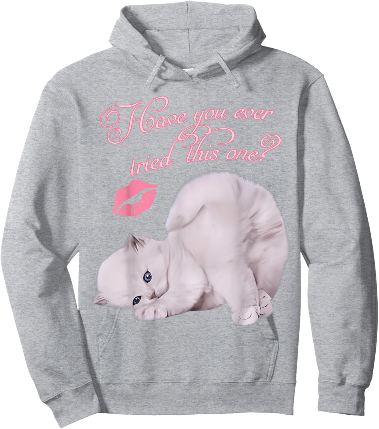 Carpenter Funny Espresso Sweet Adult Cute Cat Kitten Graphic White Small Modern Graphic Cartoon Classic Fit Imported Polyester 100% Machine Wash Spring Summer Short Sleeve Hoodie - Hoodie | Ash