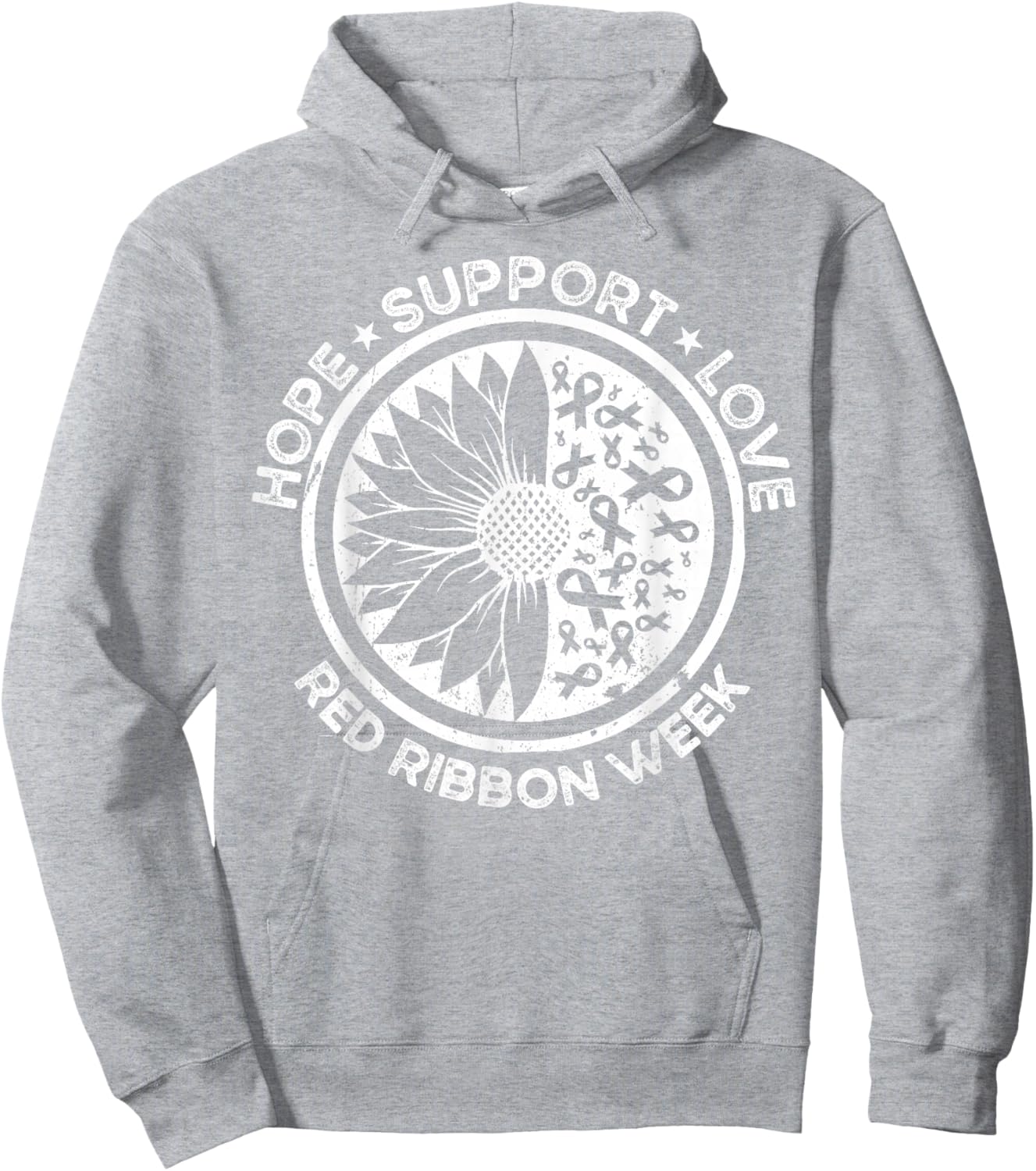 Red Ribbon Week Hoodie - Hoodie | Ash
