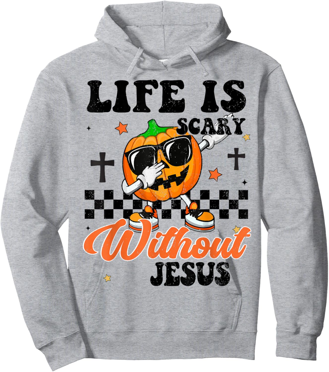 Boys Life Is Scary Without Jesus Thanksgiving Christian Gift Hoodie - Hoodie | Ash