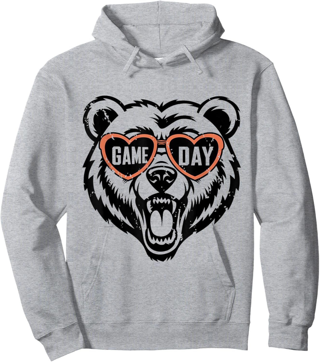 funny Game Day Bear Hoodie - Hoodie | Ash