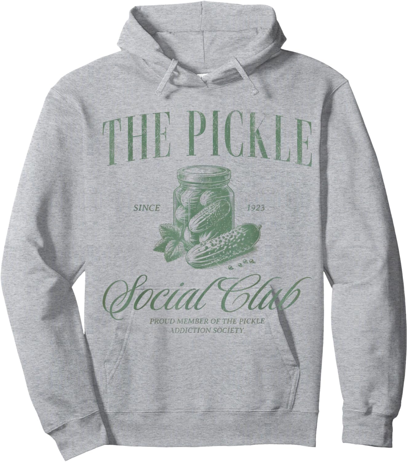Pickle Social Club Canning Season Vintage Pickle Jar Hoodie - Hoodie | Ash