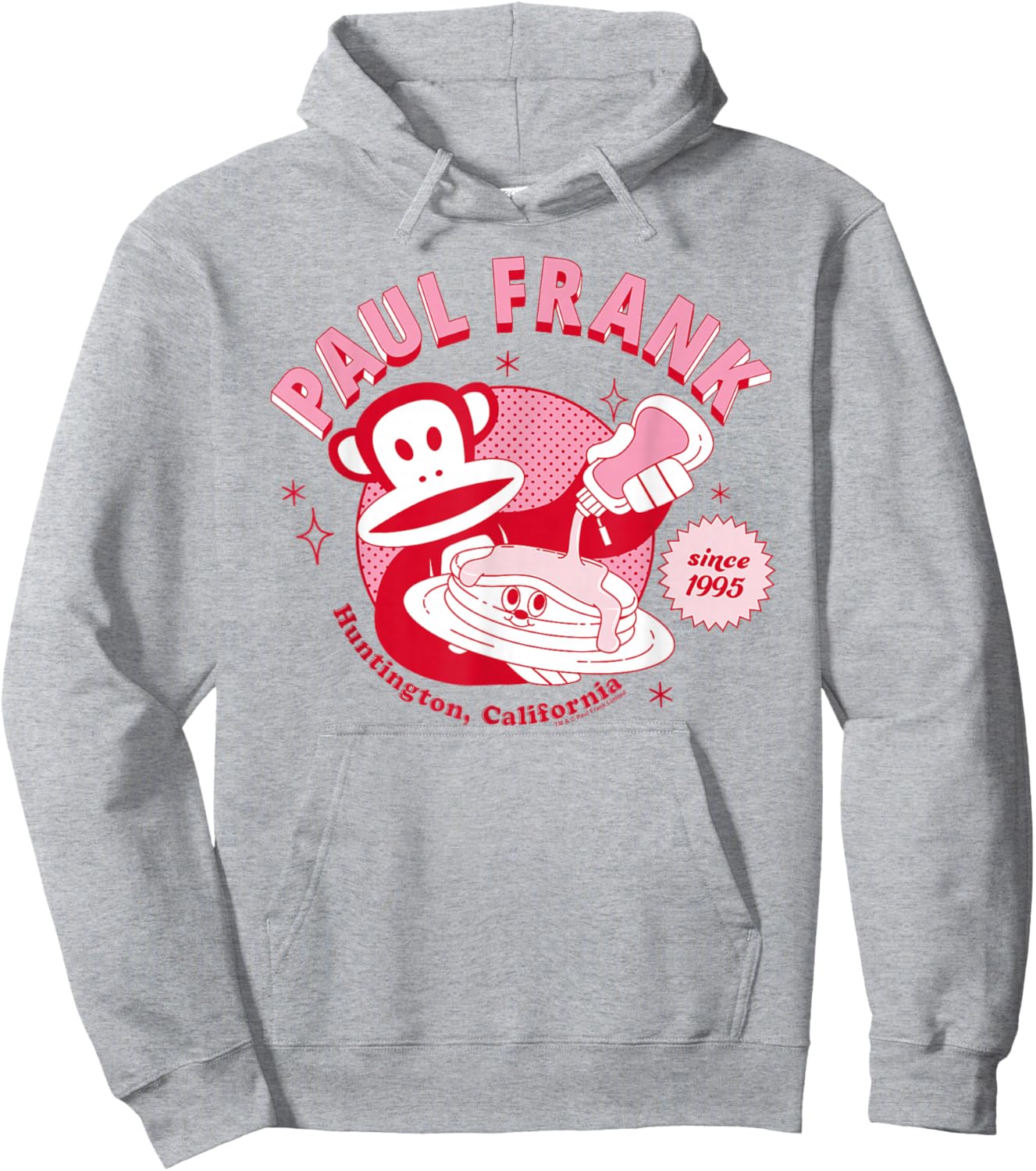 Paul Frank Breakfast Diner Pancakes Julius The Monkey Hoodie - Hoodie | Ash