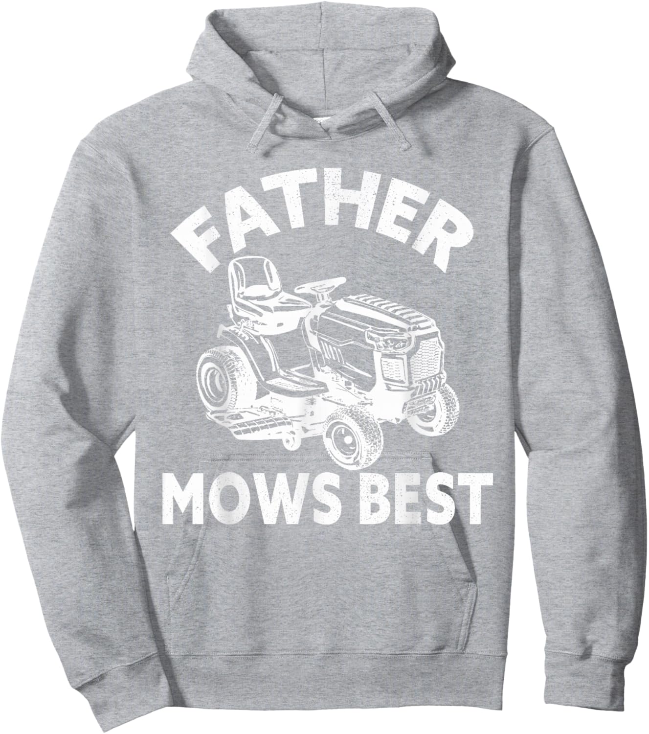 Father Mows Best Lawn Care Dad Mowing Gardener Father's Day Hoodie - Hoodie | Ash