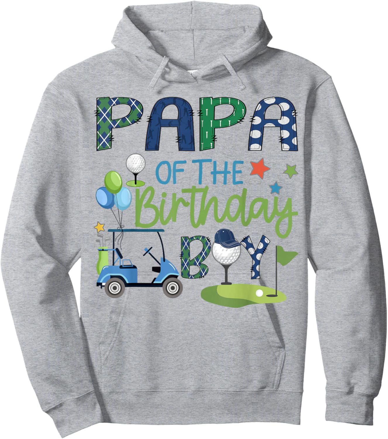 Papa Of The Birthday Boy Hole in One Golf Sport Hoodie - Hoodie | Ash