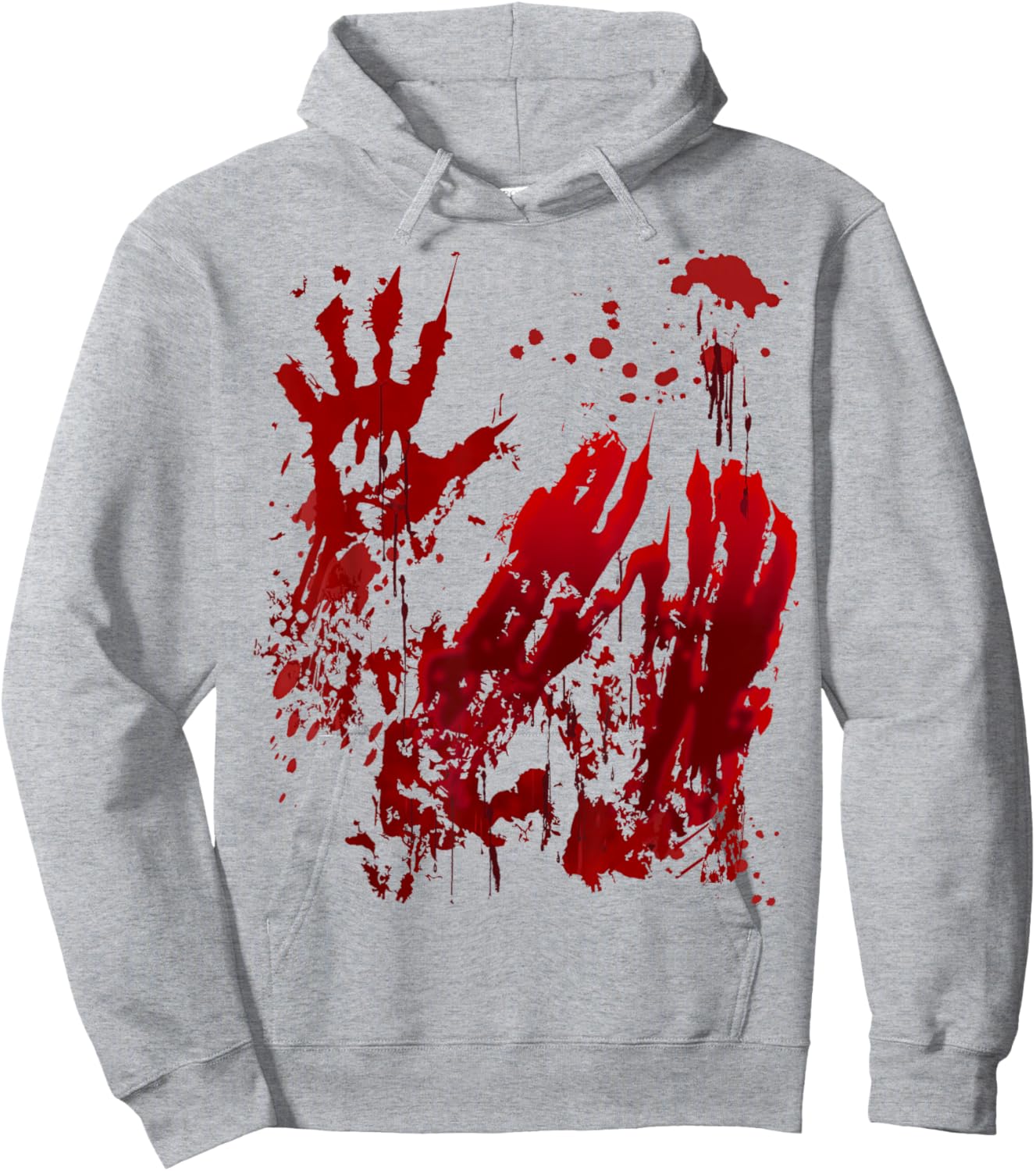 Bloody Halloween Shirt Blood Splatter Zombie Hand Graphic Hoodie - Hoodie | Ash