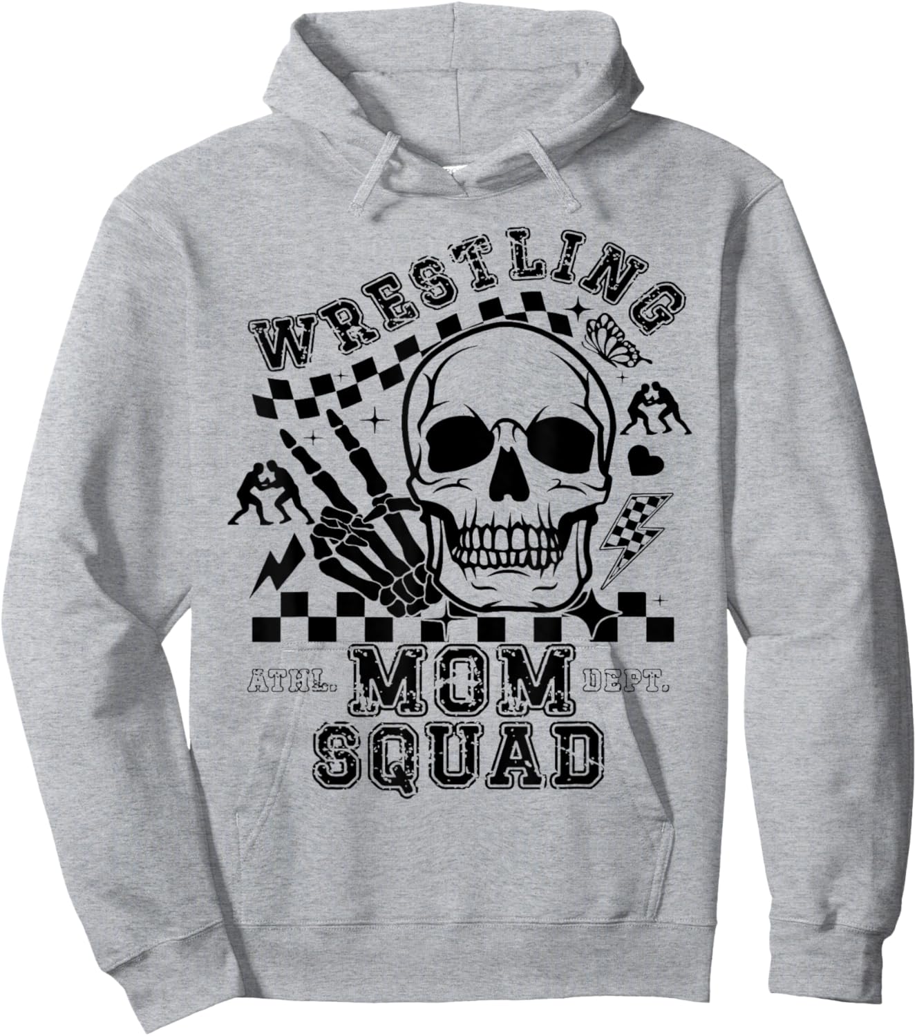 Wrestling Mom Squad Hoodie - Hoodie | Ash