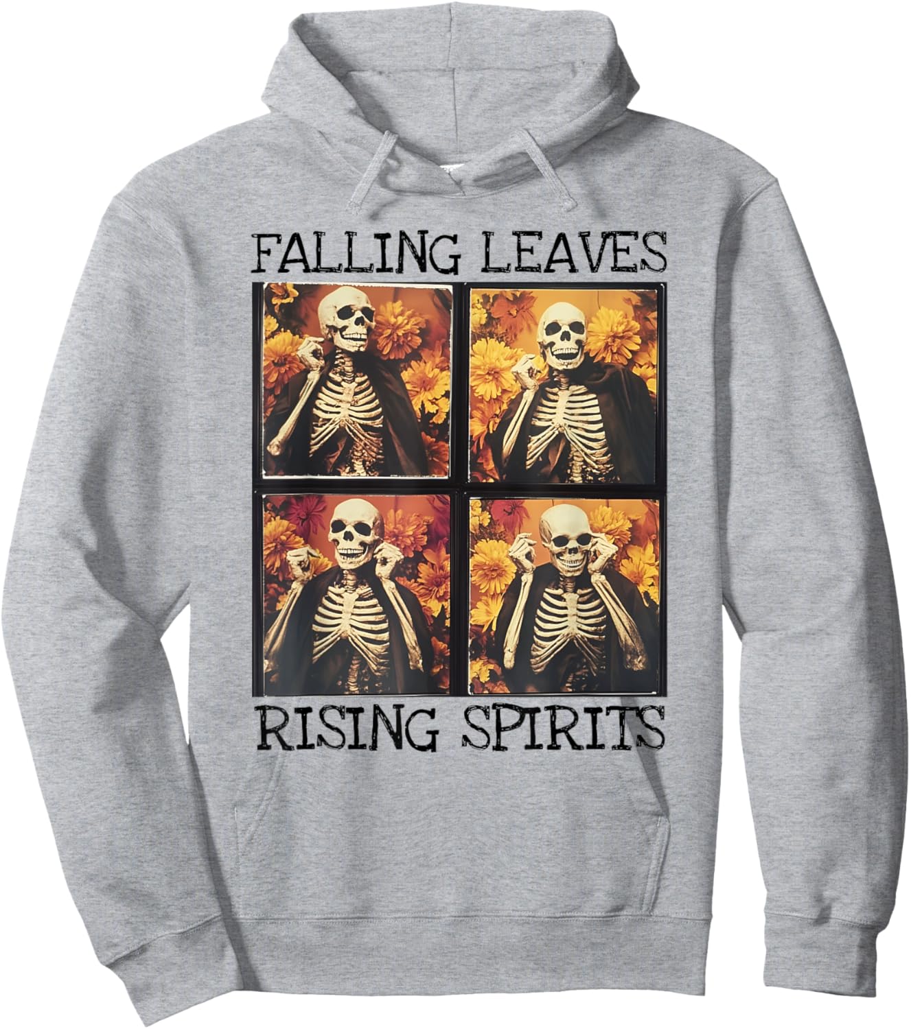 Funny Halloween Skeleton Nature Photobooth Sassy Skeleton Hoodie - Hoodie | Ash