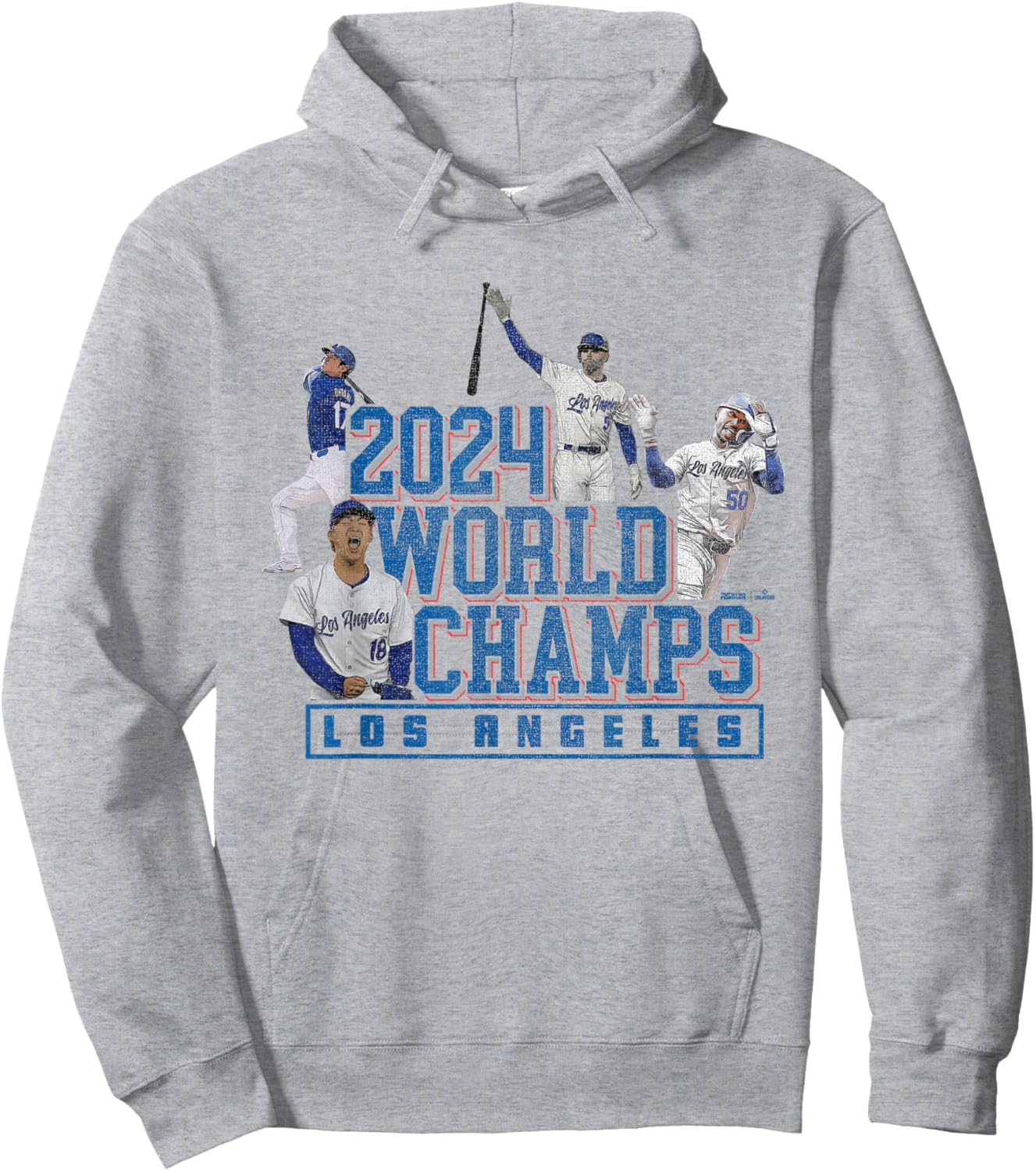 2024 World Champs – LA Team 4 Players – Los Angeles Baseball Hoodie - Hoodie | Ash