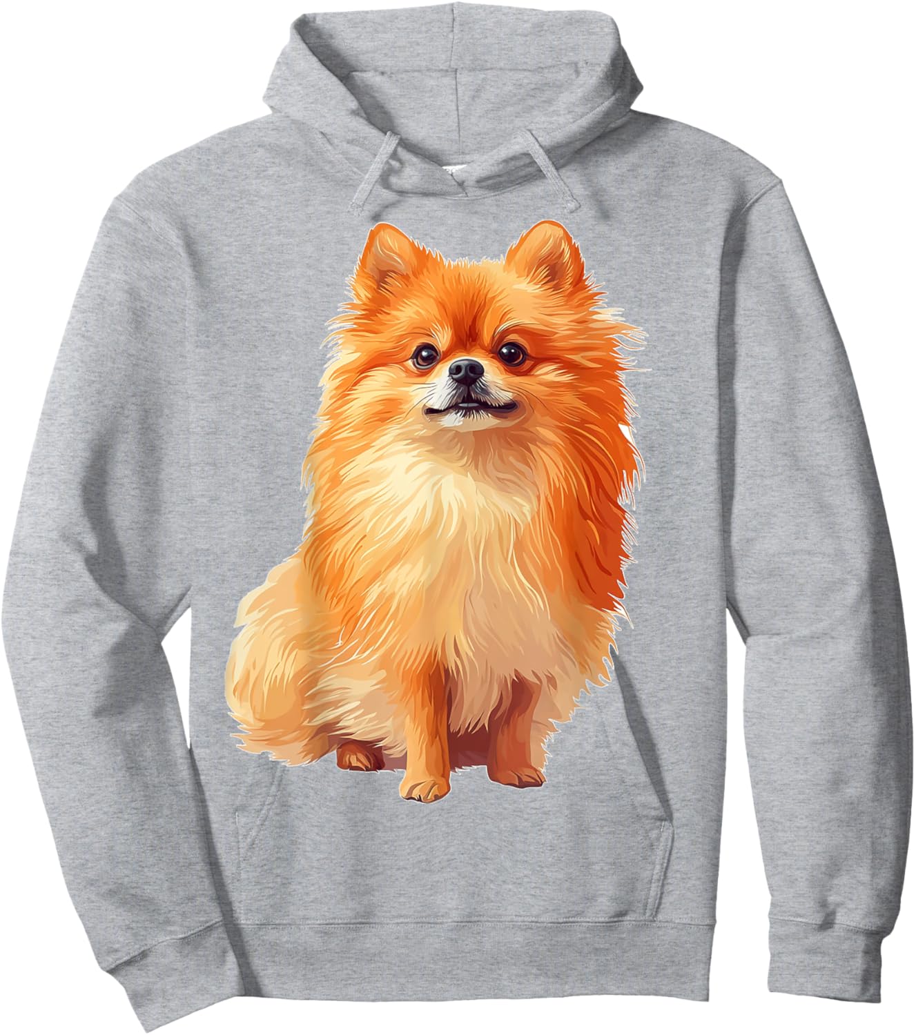 Pomeranian Dog Motif Pet Artwork Pomeranian Women Kids Hoodie - Hoodie | Ash