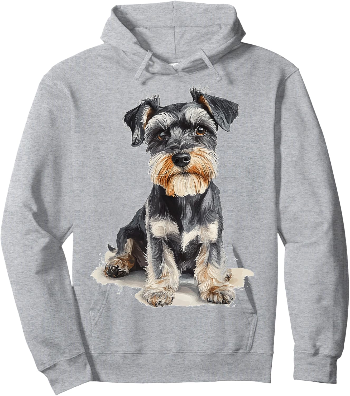 Miniature Schnauzer Dog Motif Pet Miniature Schnauzer Men Women Kids Hoodie - Hoodie | Ash