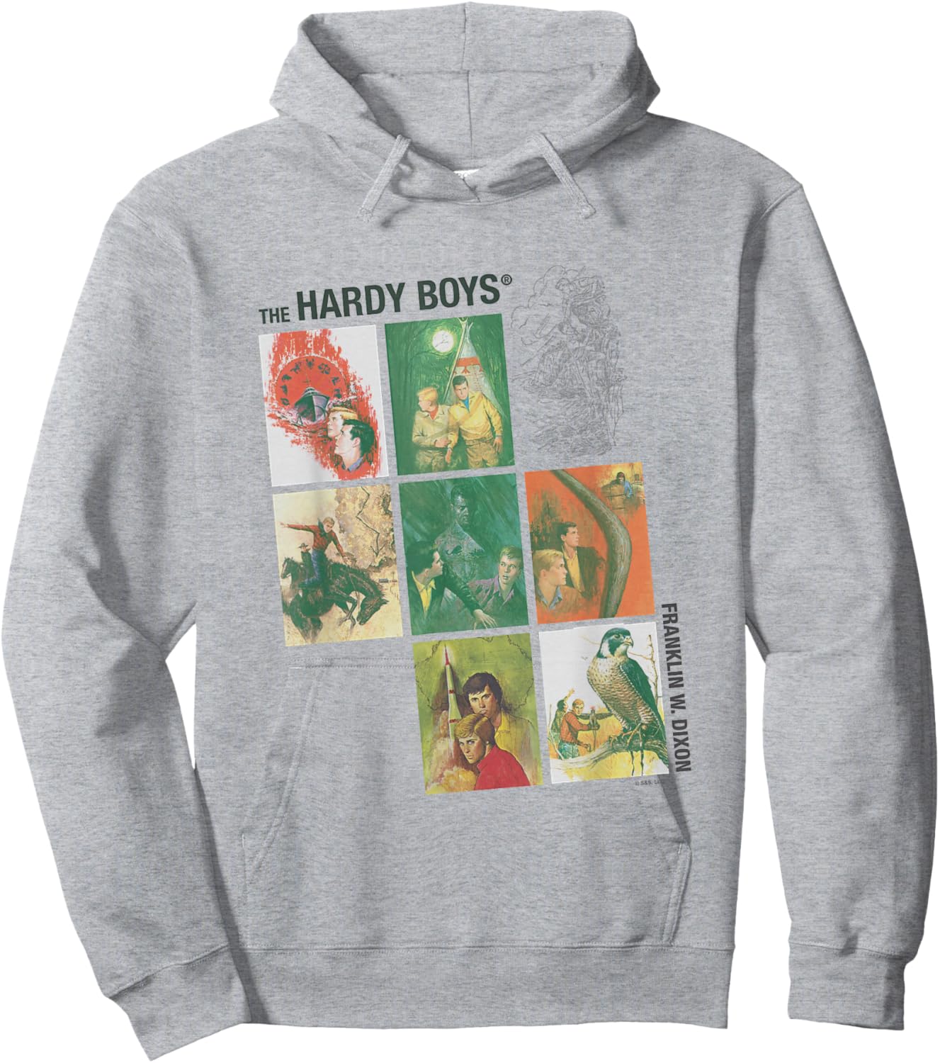 The Hardy Boys Franklin W Dixon Retro Big Chest Portraits Hoodie - Hoodie | Ash
