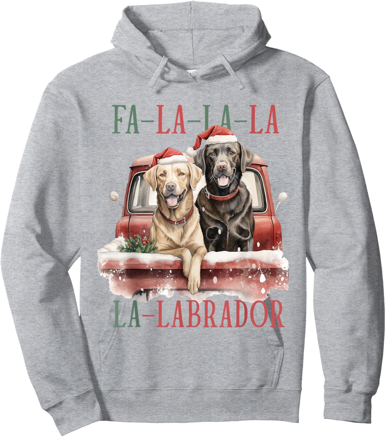 Labrador Dog Lover Christmas Xmas Hoodie - Hoodie | Ash