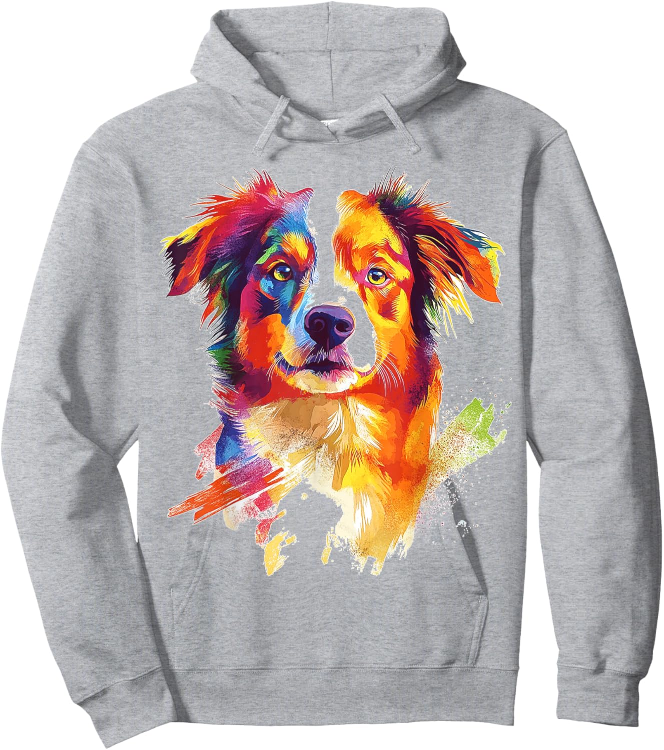 Nova Scotia Duck Tolling Retriever Dog Motif Pet Colorful Men Women Kids Hoodie - Hoodie | Ash