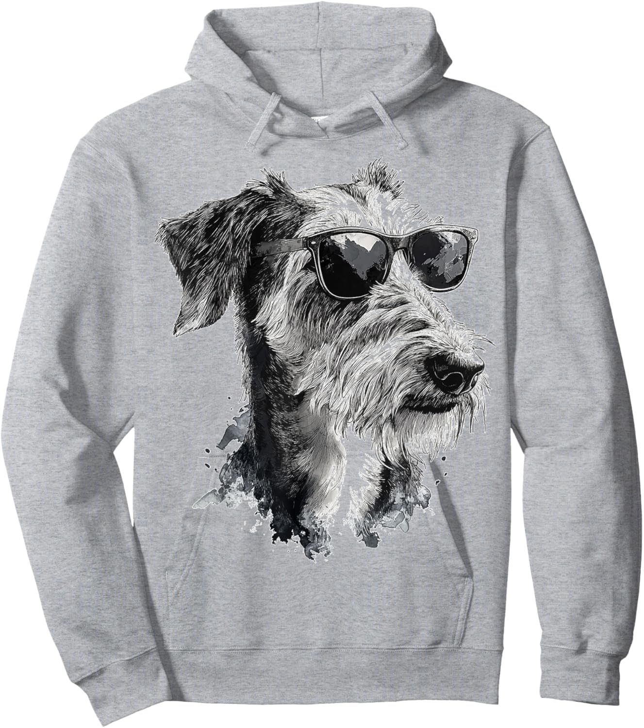 Irish Wolfhound Dog Pet Artwork Sunglasses Irish Wolfhound Women Kids Hoodie - Hoodie | Ash