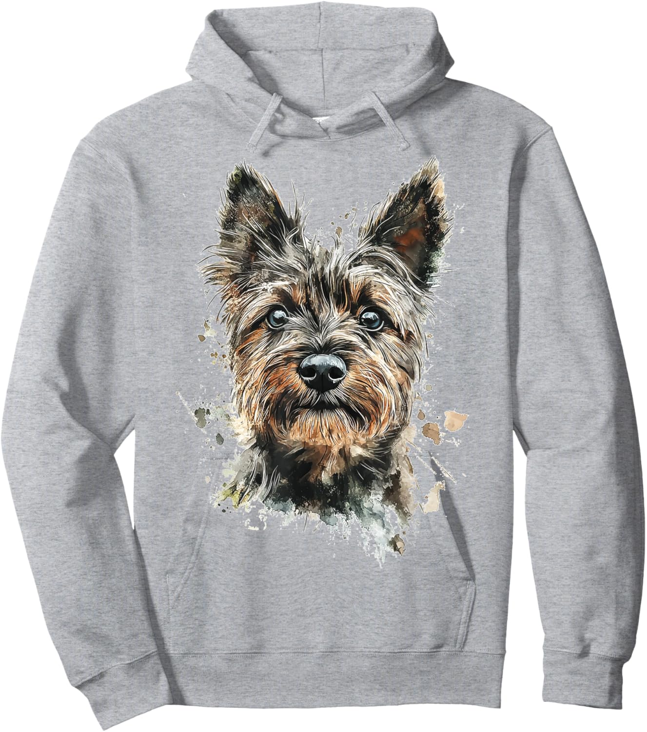 Cairn Terrier Dog Motif Pet Artwork Cairn Terrier Men Women Kids Hoodie - Hoodie | Ash