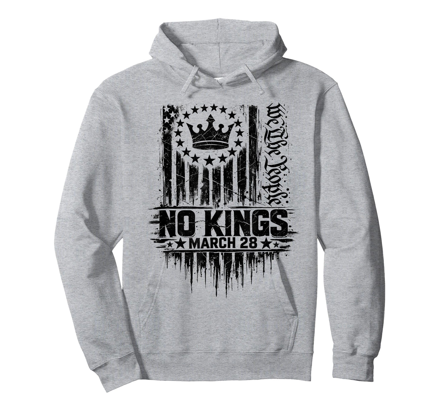 Vintage No King March 28 No King Day T-Shirt - Hoodie | Ash