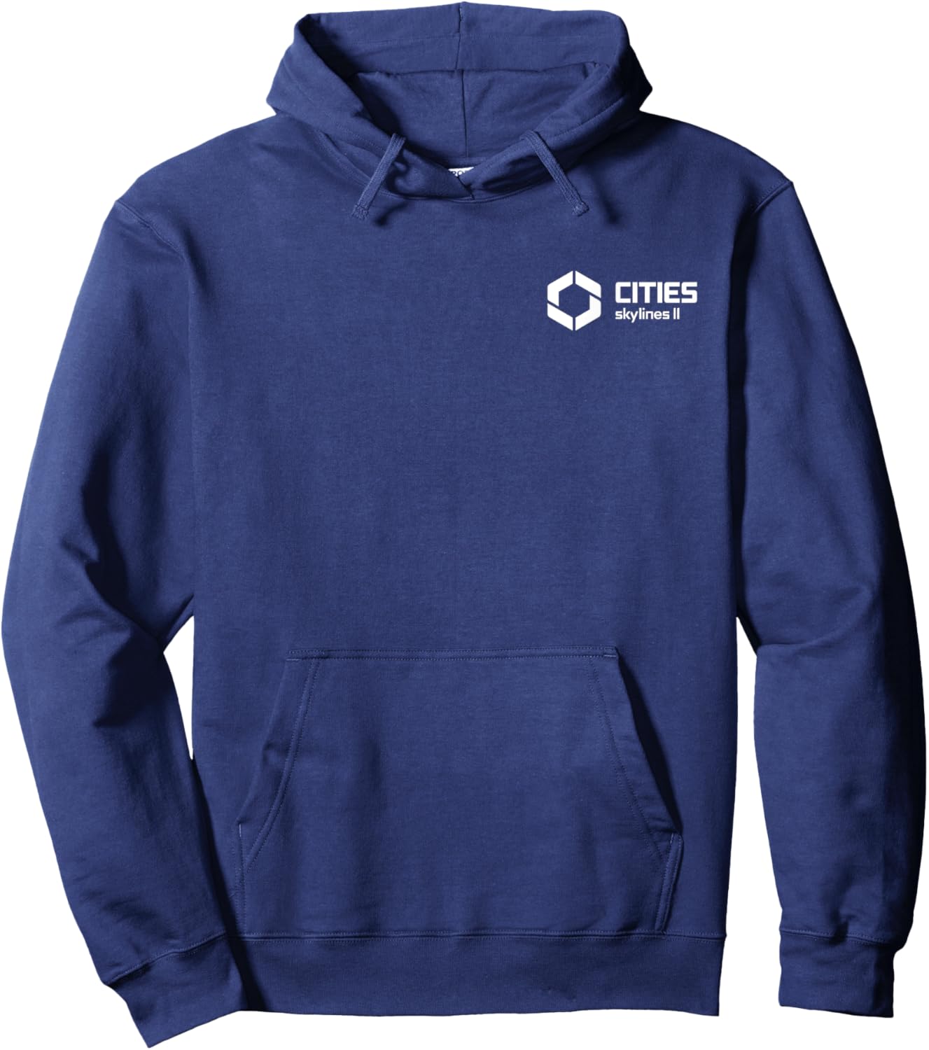 Cities Skylines II game logo white Hoodie - Hoodie | Navy