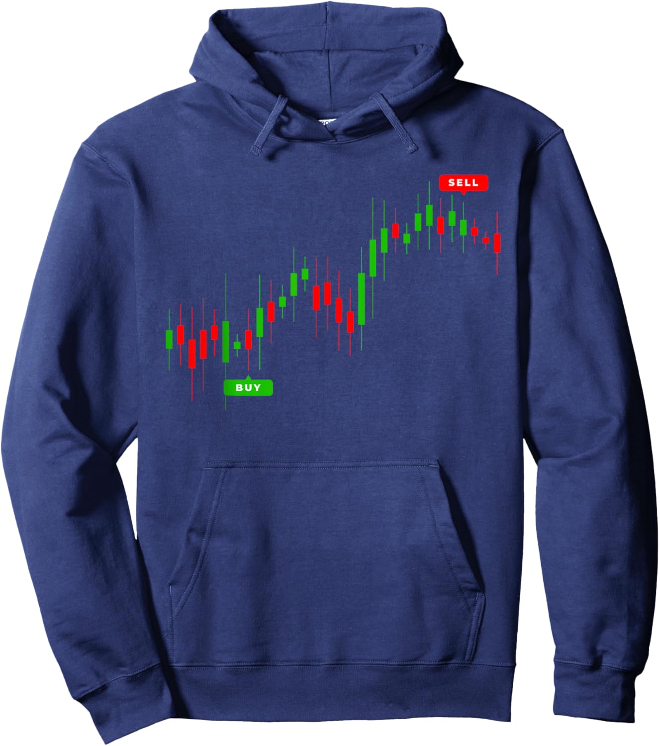Cool Stock Trading Art Women Day Trader Stock Market Hoodie - Hoodie | Navy