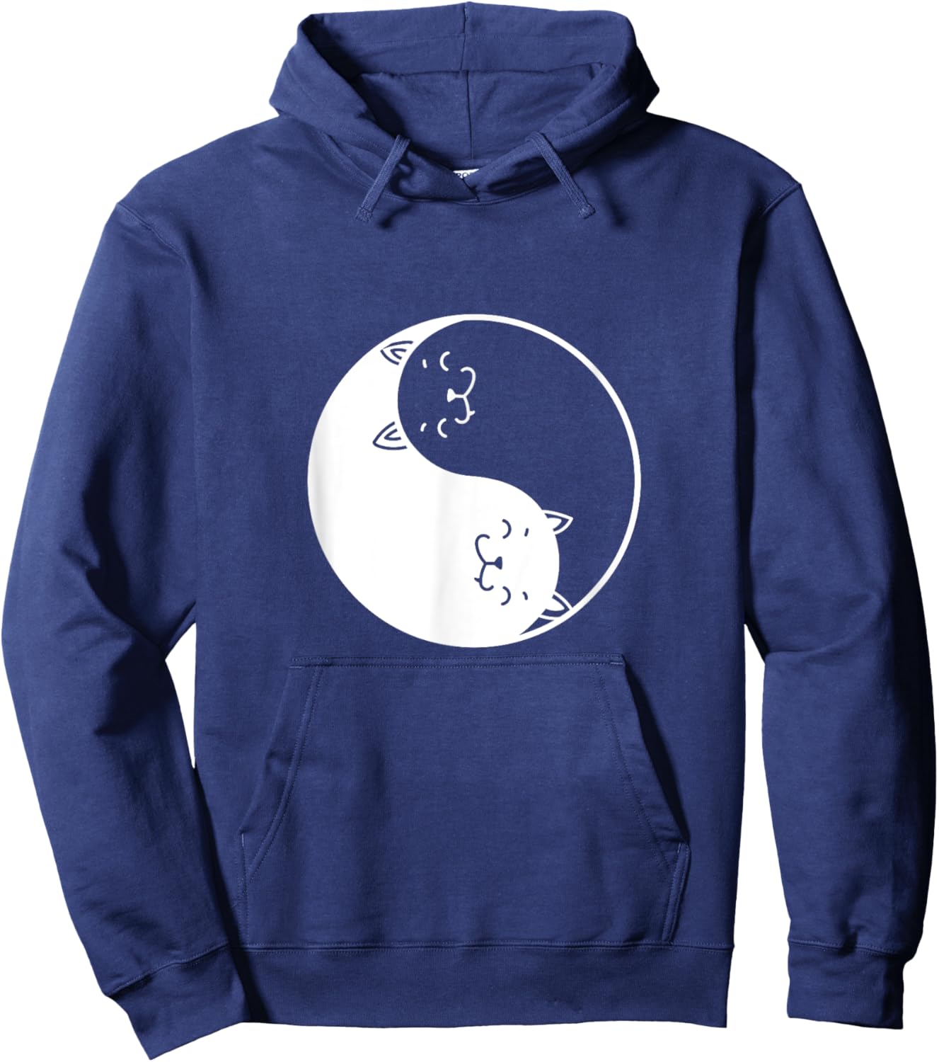 Yin and Yang Cats Hoodie - Hoodie | Navy