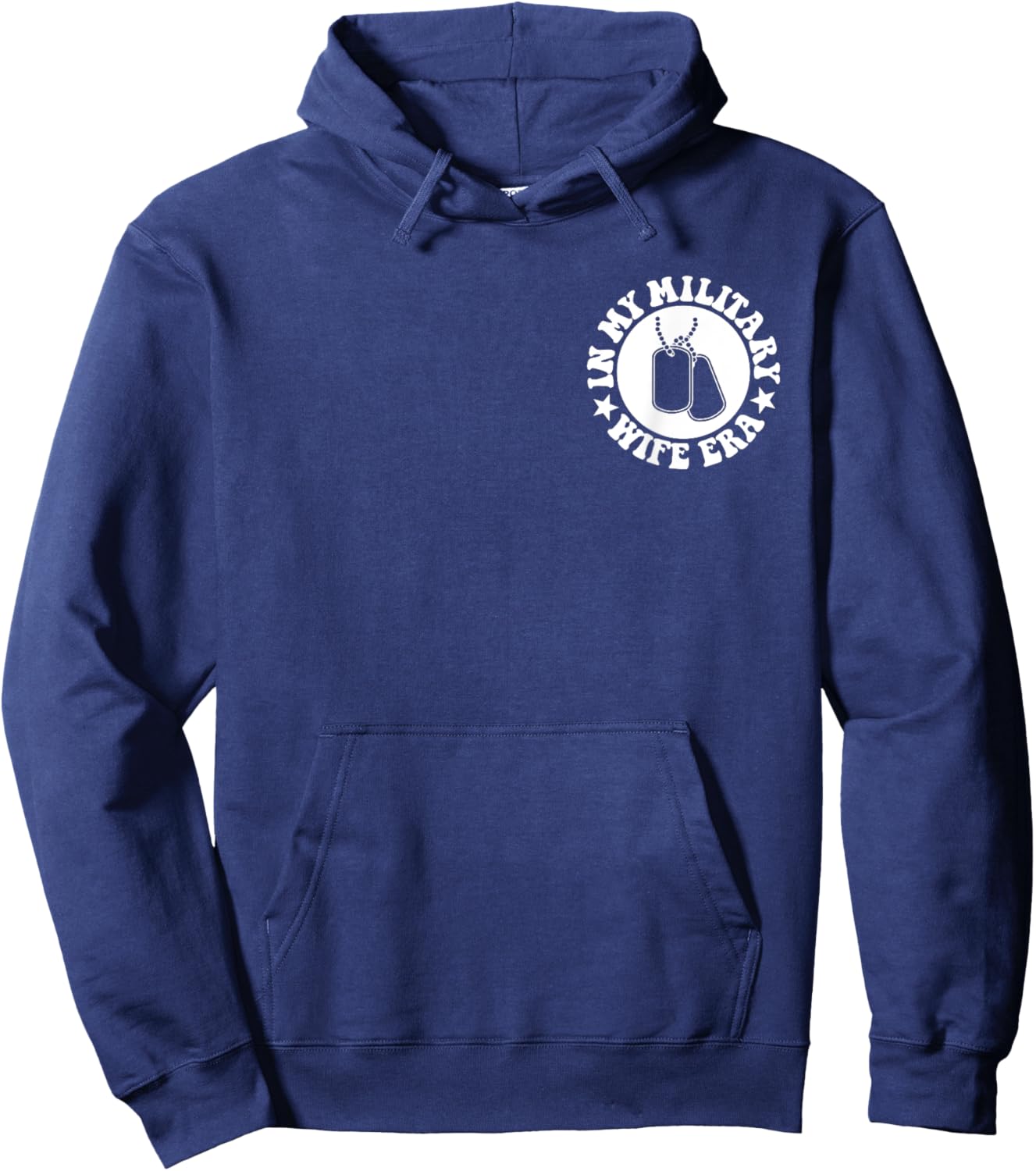 In my military wife era front and back Hoodie - Hoodie | Navy