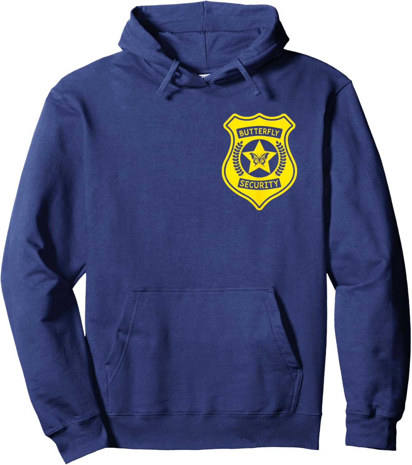 Butterfly Security Badge Halloween Costume For Dad Hoodie - Hoodie | Navy