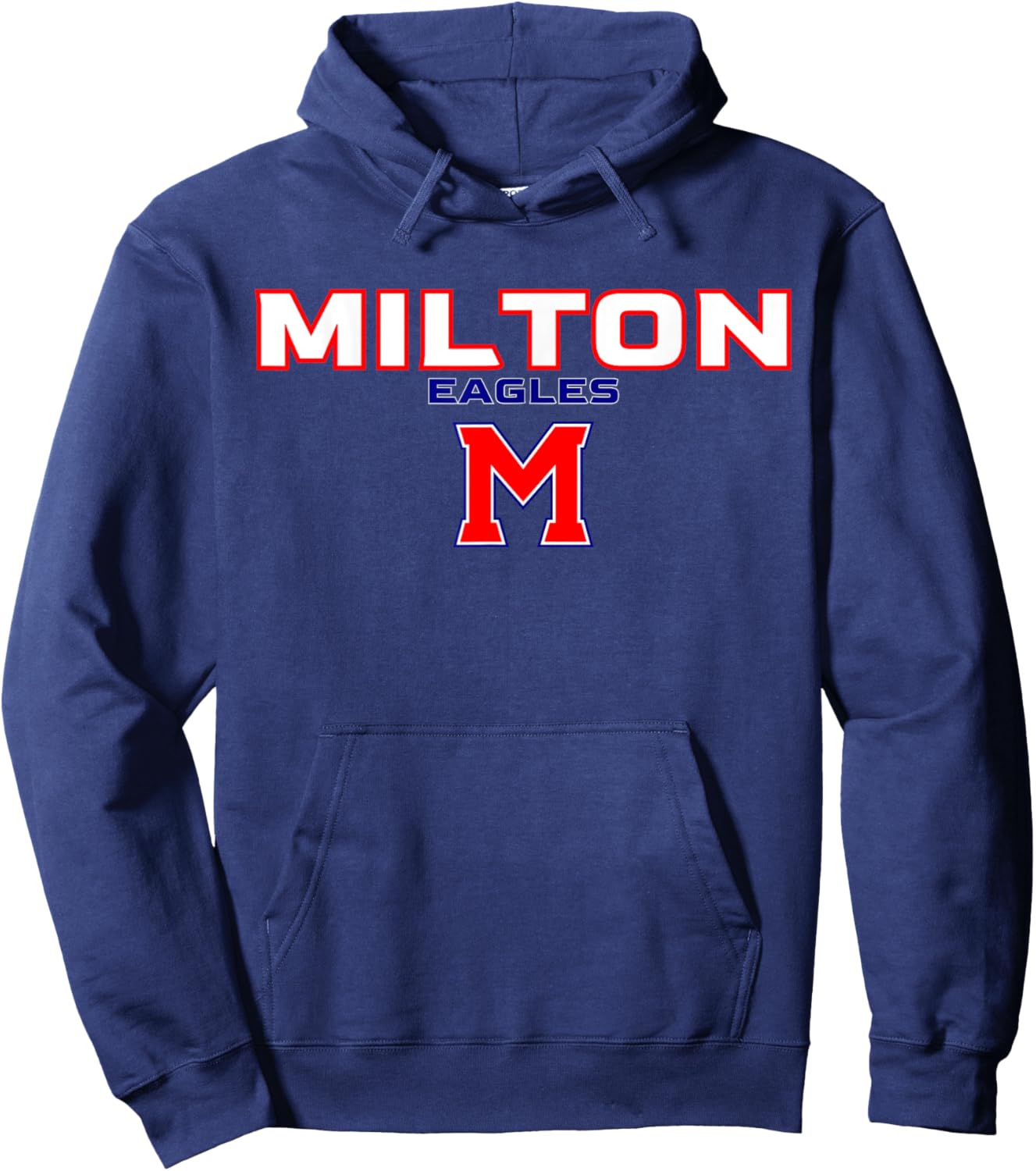 Milton High School Eagles Stacked Hoodie - Hoodie | Navy