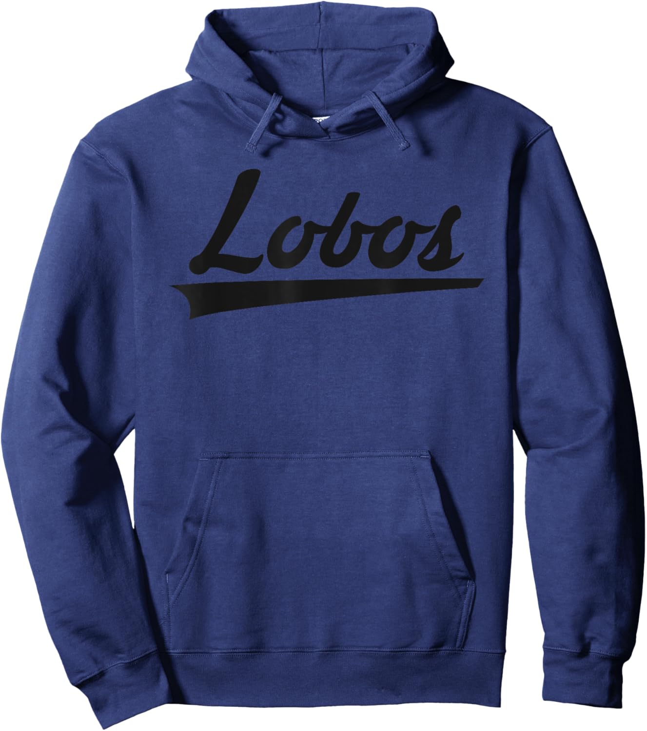 Many Farms Lobos Vintage Swoosh Hoodie - Hoodie | Navy
