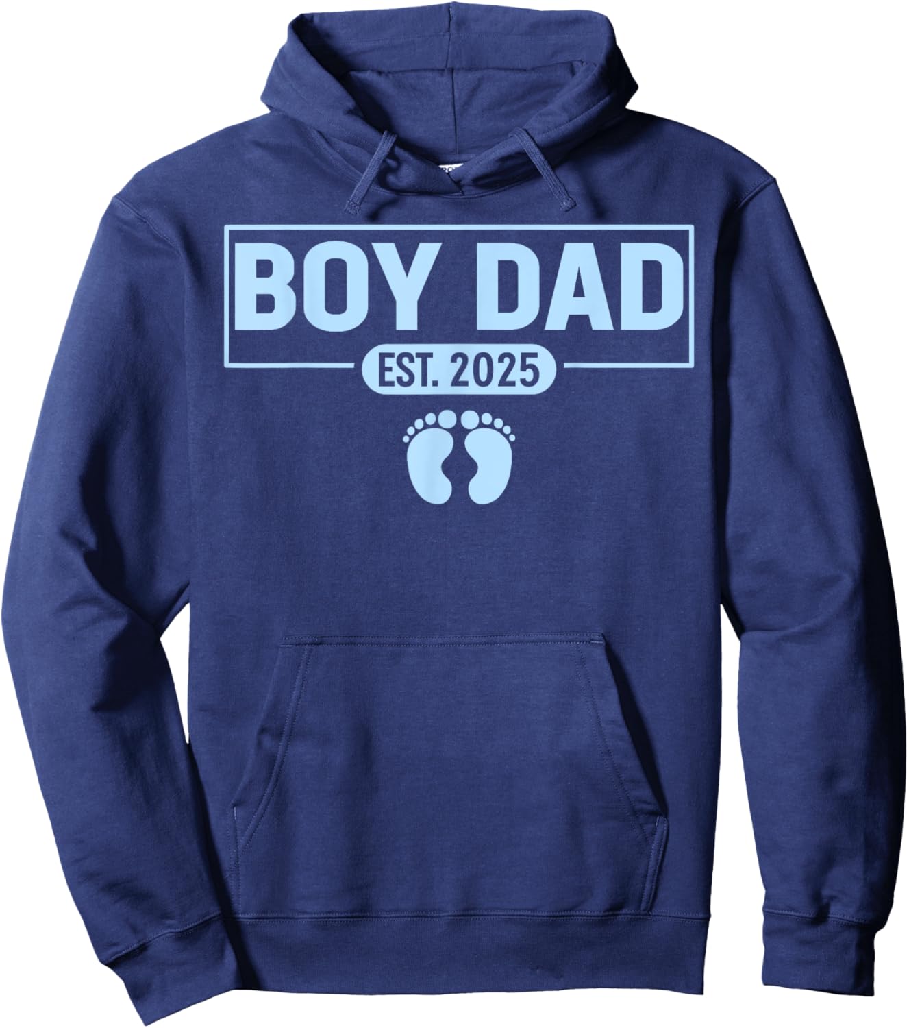 Men boy Dad Est 2025 Newborn Daddy Father baby boy son Hoodie - Hoodie | Navy