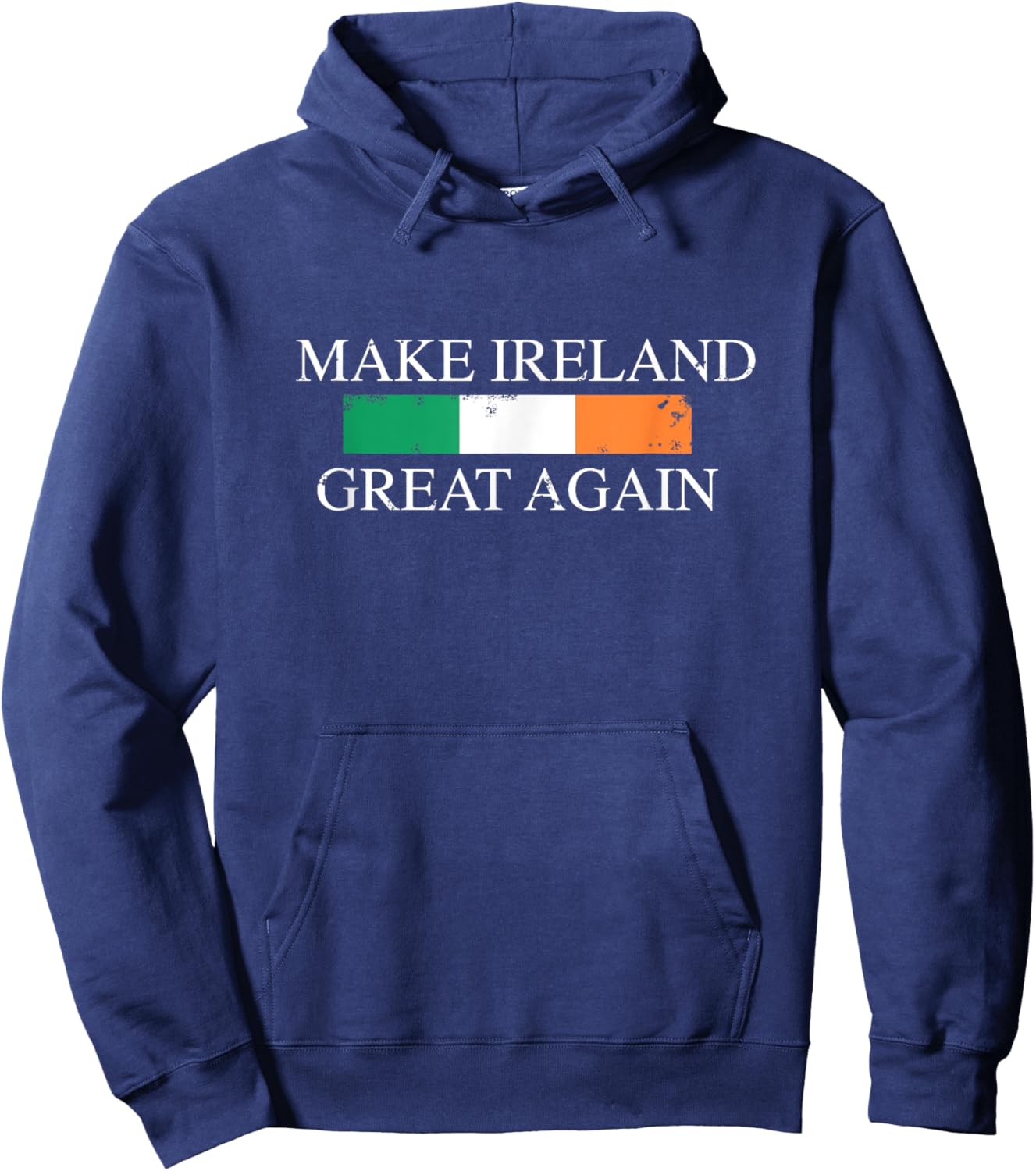 Libertas -Adults Irish Themed , Black, Small, Short Sleeve Hoodie - Hoodie | Navy