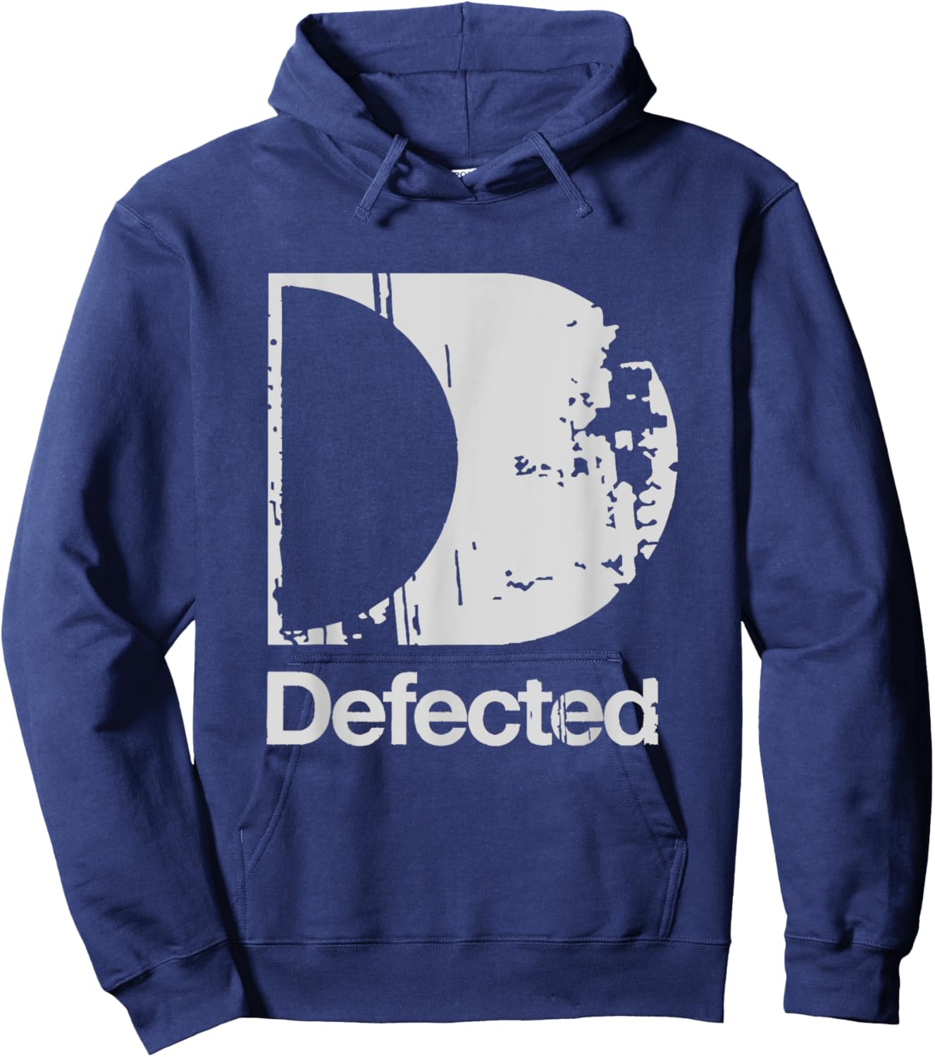 Defected Classic D Light Grey Print Hoodie - Hoodie | Navy