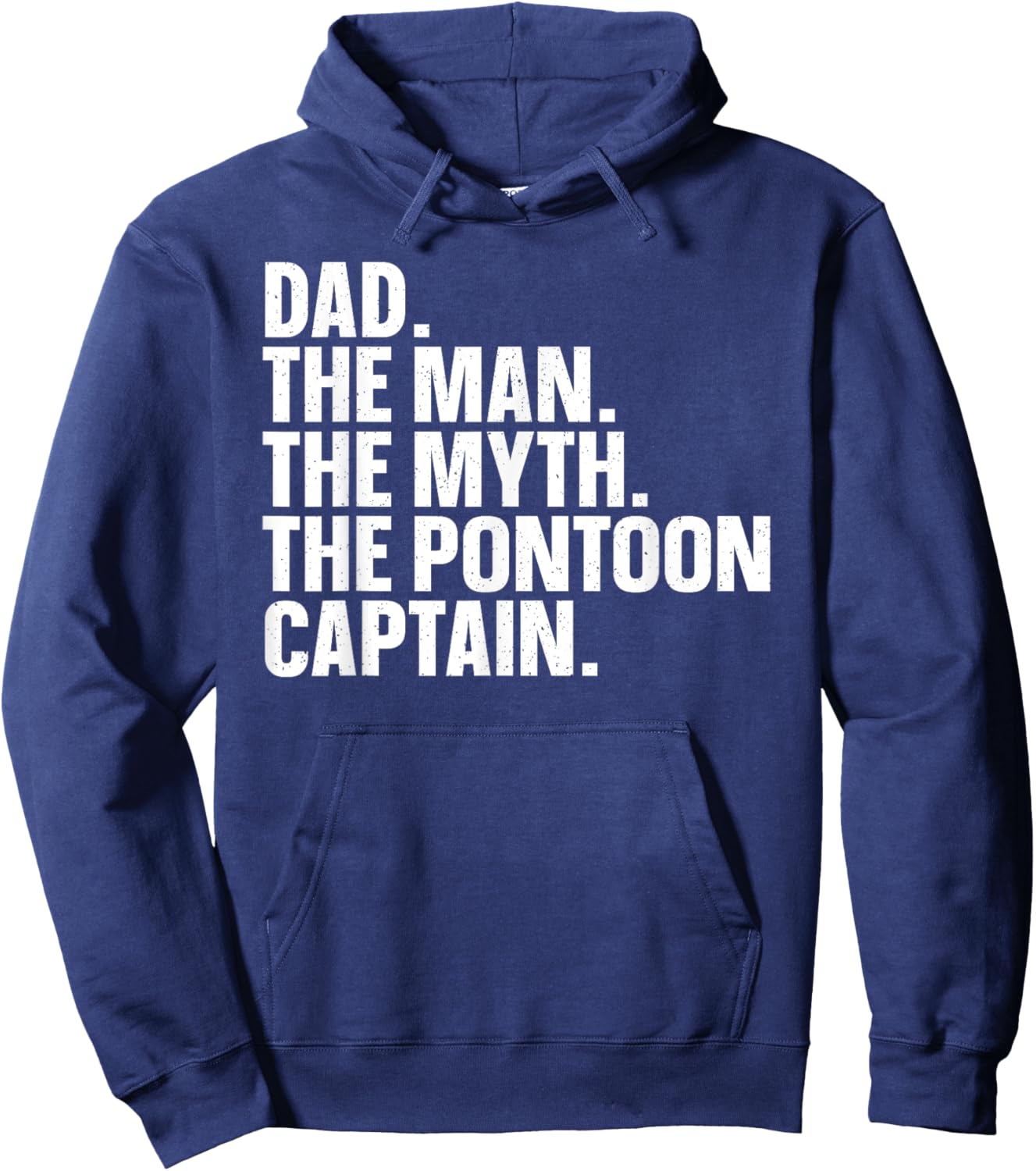 Funny Pontoon Dad Art Boating Pontoon Boat Captain Hoodie - Hoodie | Navy