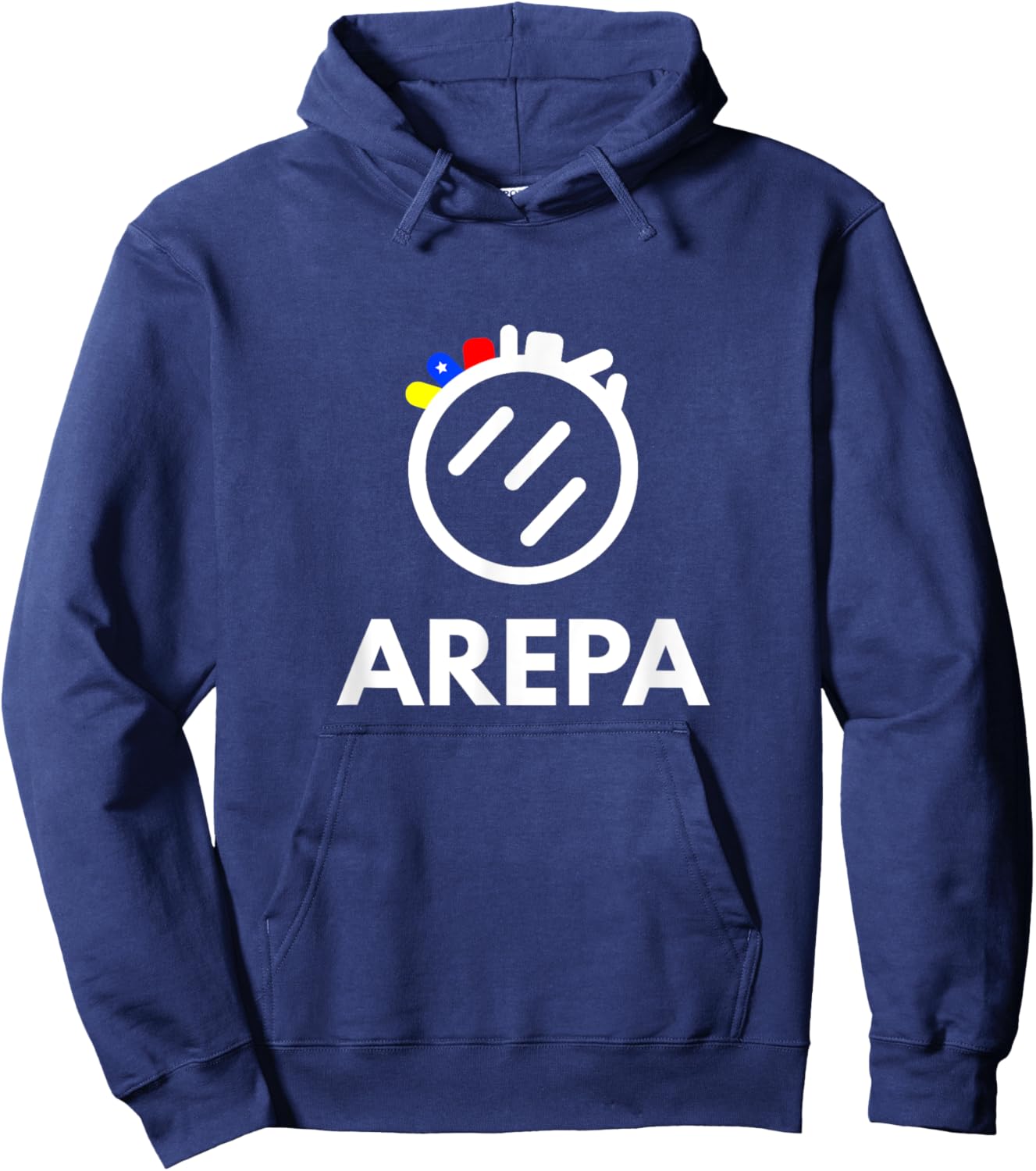 Venezuelan Arepa Tricolor Venezuela Novelty Art Hoodie - Hoodie | Navy