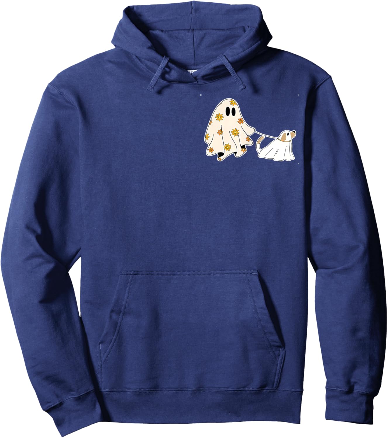 Ghost Dog, Dog Lovers Halloween Women Kids Hoodie - Hoodie | Navy